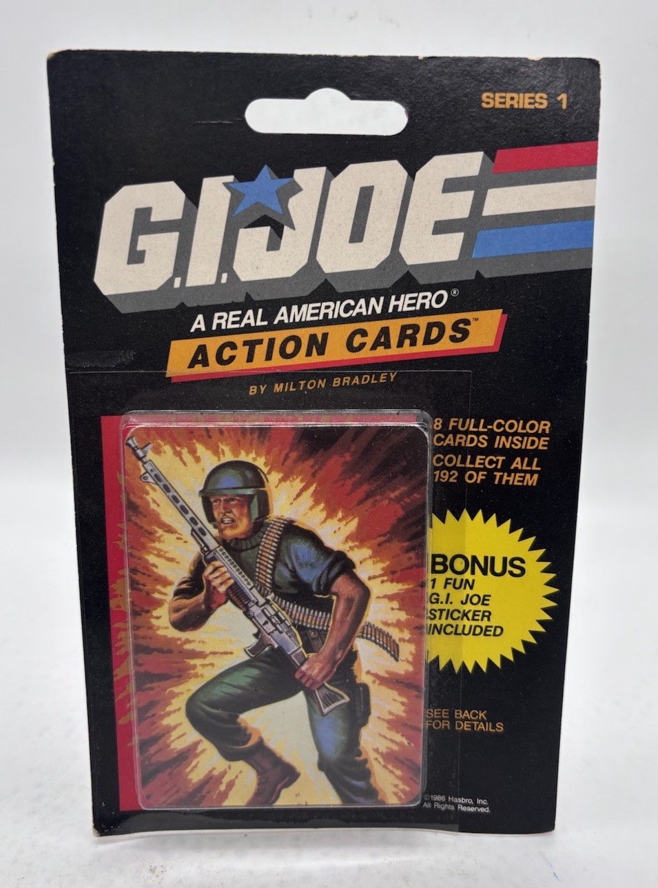 86 G.I. Joe Real American Hero Action Cards Sealed Pack MACHINE GUNNER ROCK ROLL