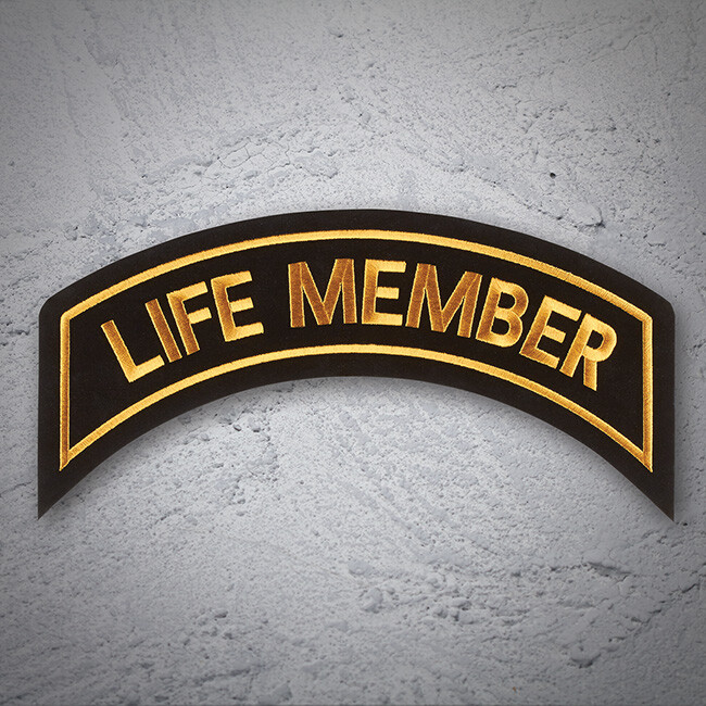 Genuine HARLEY DAVIDSON 12.25 inch HOG LIFE MEMBER ROCKER PATCH NEW