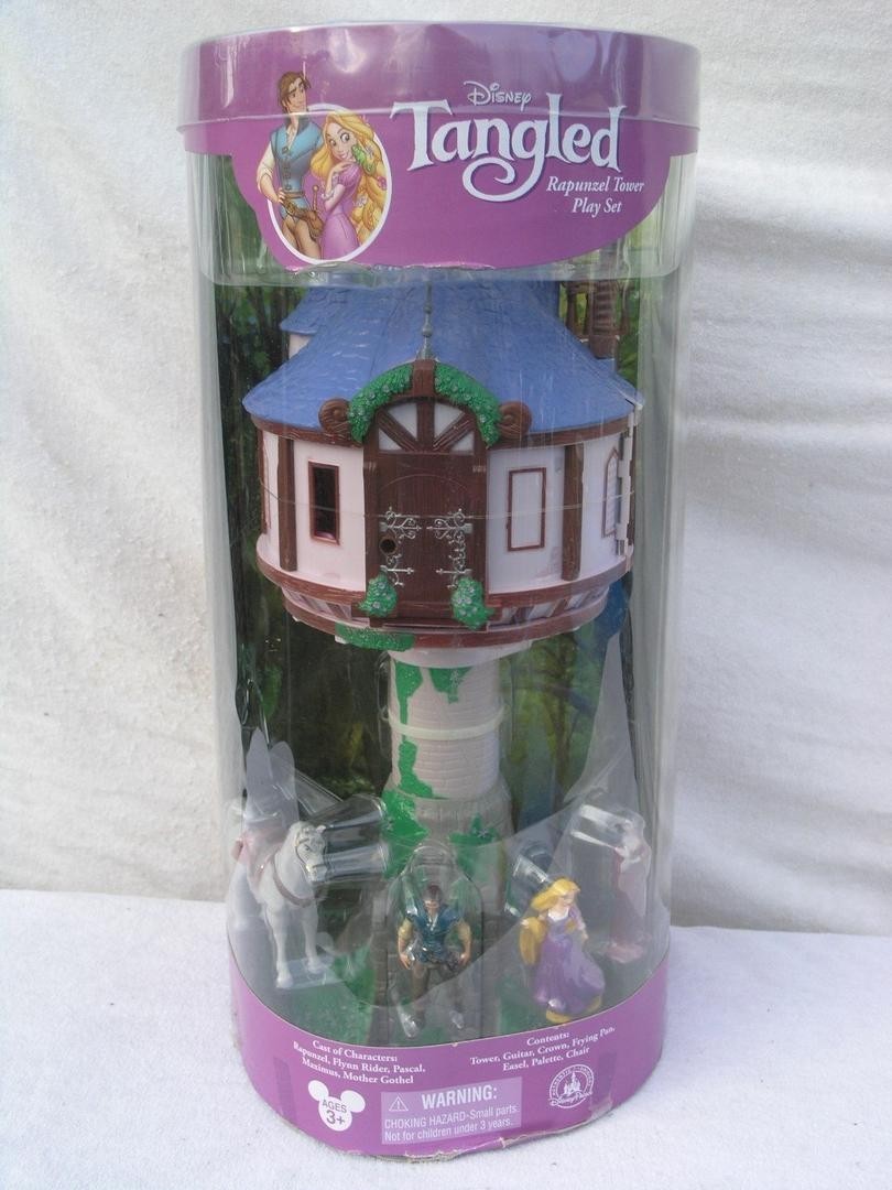 Disney Parks Tangled Rapunzel Tower Playset Toy With Flynn Mother Gothel Maximus