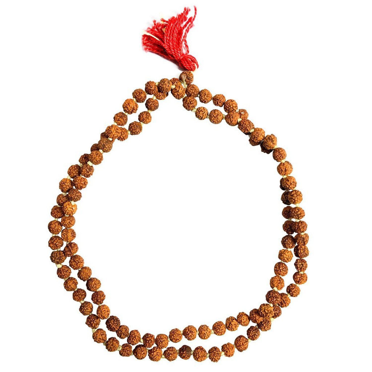 Rudraksha 8mm Beads- 108+1 Beads Shiva Japa Mala (knotted) 100% Natural Rosary