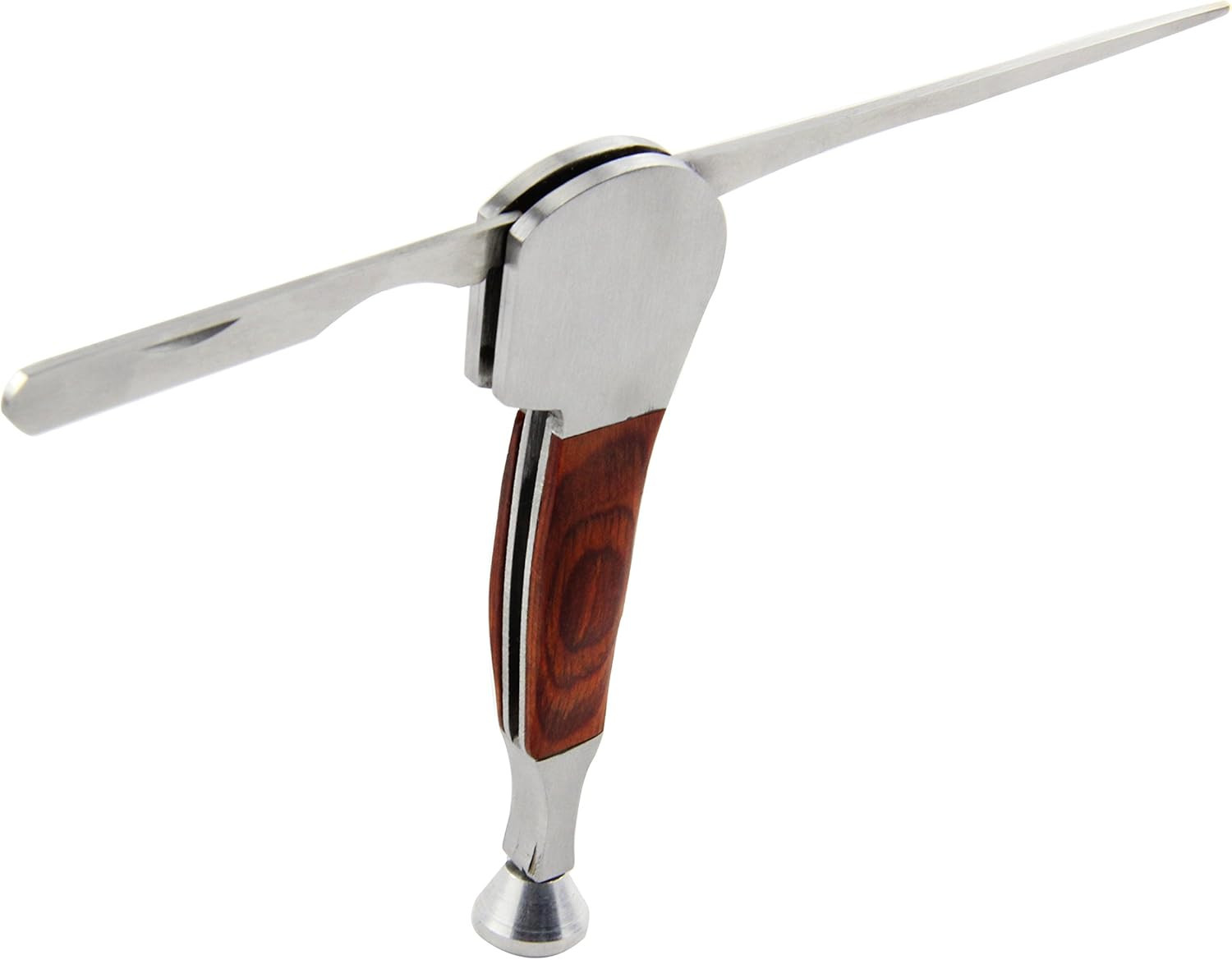 3 in 1 Stainless Steel and Rosewood Tobacco/Smoking Pipe Scraper Nozzle Cleaner