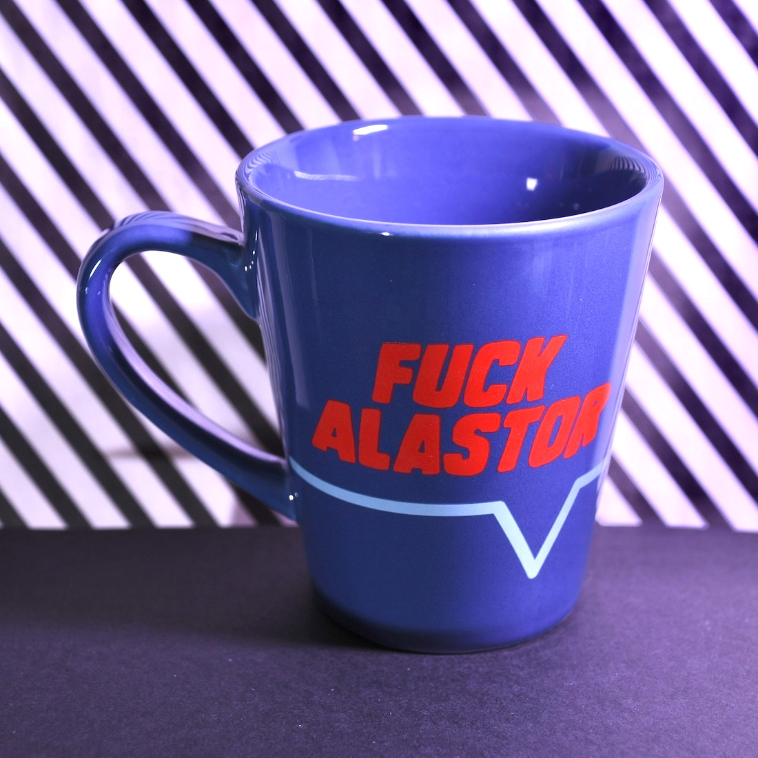 VOX F Alastor Mug – Hazbin Hotel OFFICIAL A24 Vivziepop 2024 – OOP & Super Rare!