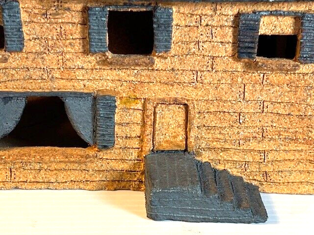 Studio Pottery Ceramic Rustic House, 8″ x 7″ Earthenware,slab construct,Exc Cond
