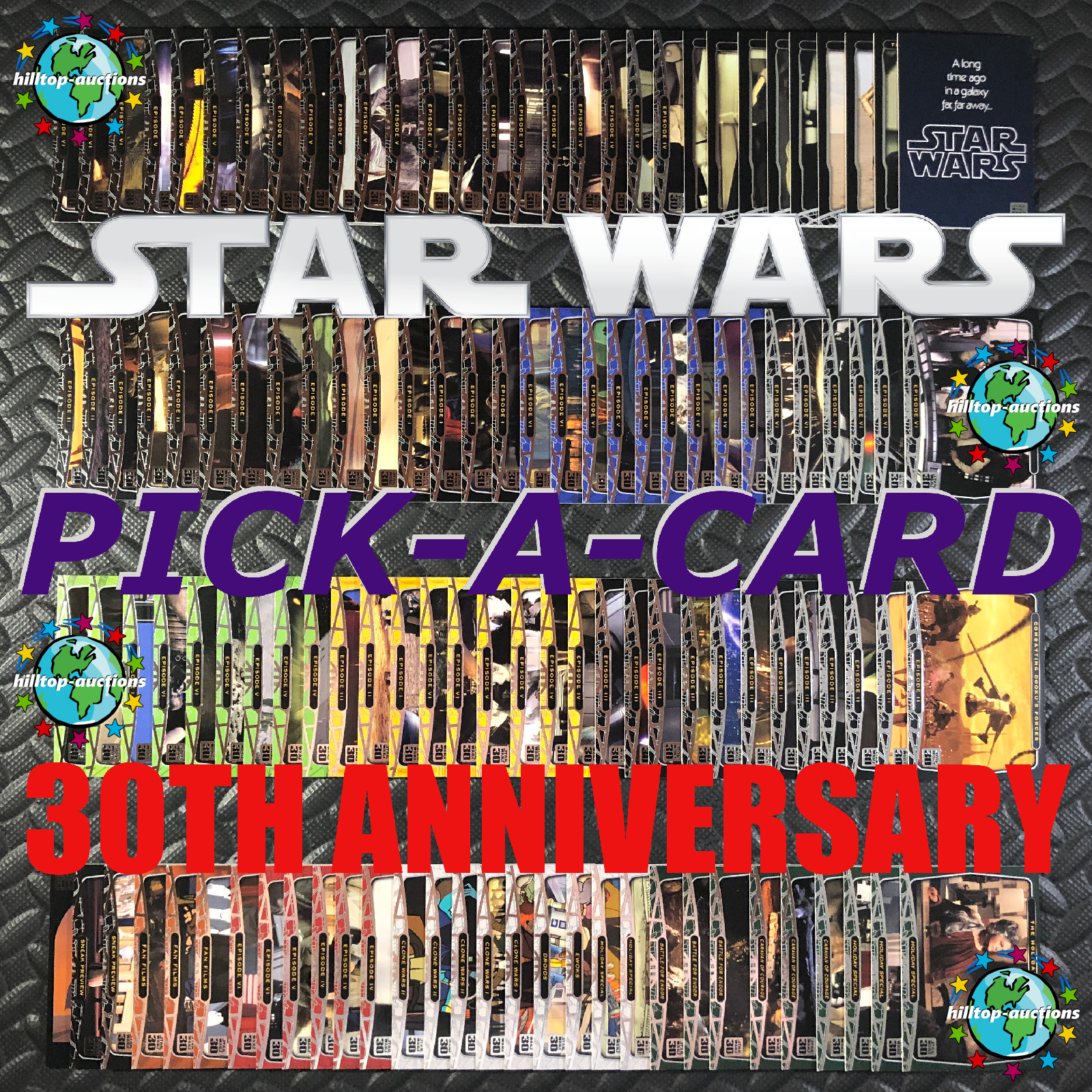 TOPPS 2007 STAR WARS 30th ANNIVERSARY PICK-A-CARD BASE TRADING CARDS #1-120 RARE