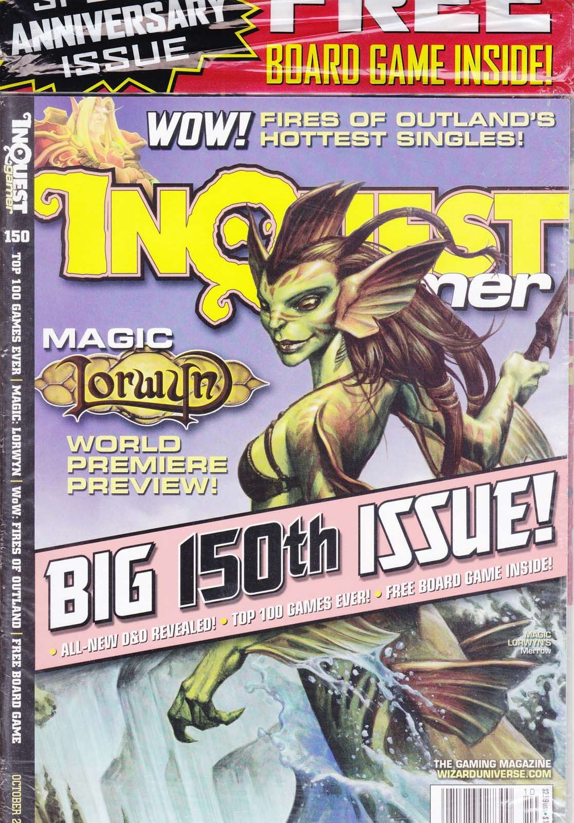 Inquest Gamer Magazine #150 (in bag) VF/NM; Wizard | Last Issue Sealed – w/Bag+B