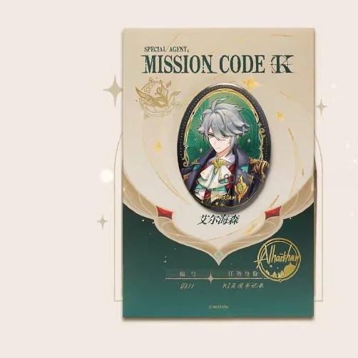 Genuine Genshin Impact X KFC Cosplay Alhaitham Kaveh Acrylic Stand Badge Card