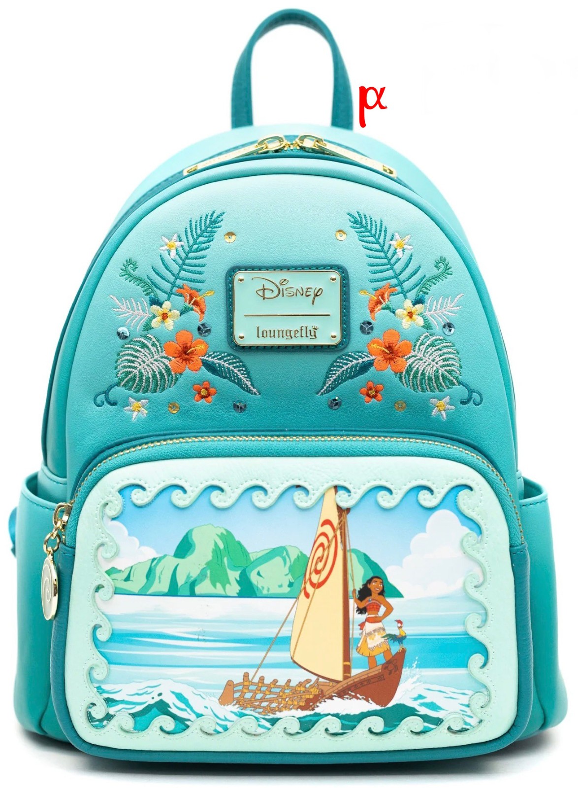 Loungefly Disney Moana Heihei & Moana Ocean Sailing Floral Backpack LE Exclusive
