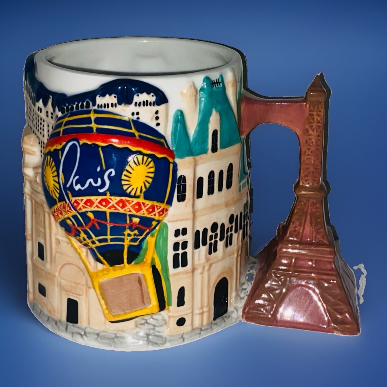 Paris Las Vegas Hotel And Casino Large Eiffel Tower Coffee Mug NEW UNUSED