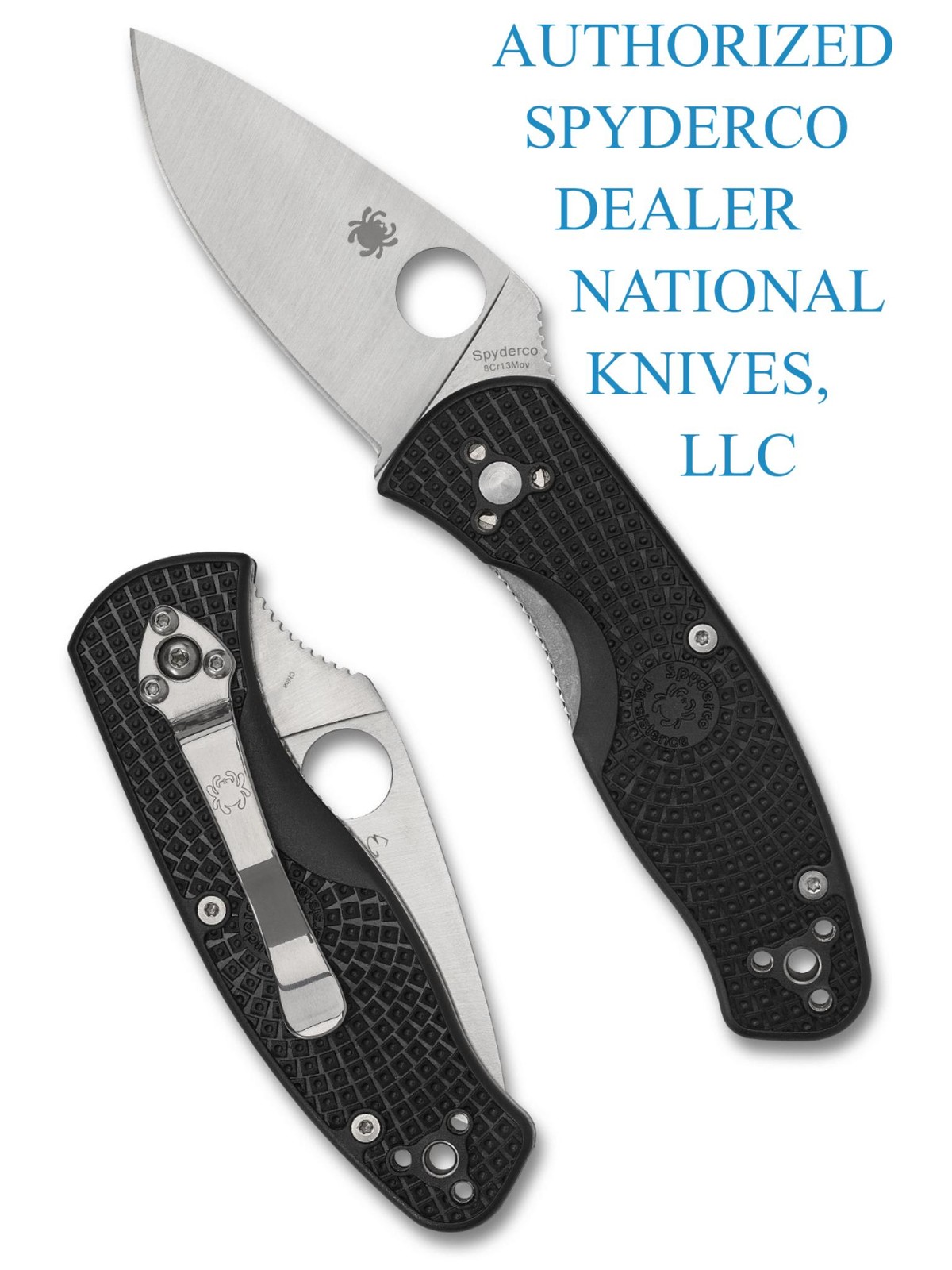Spyderco Persistence Lightweight Knife C136PBK 2.75″ Plain Edge Blade Black FRN