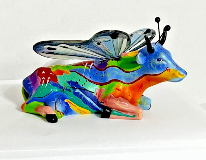 Cow Parade “Butterfly Cow” Resin Figurine #7289 Vintage Limited Edition 2003