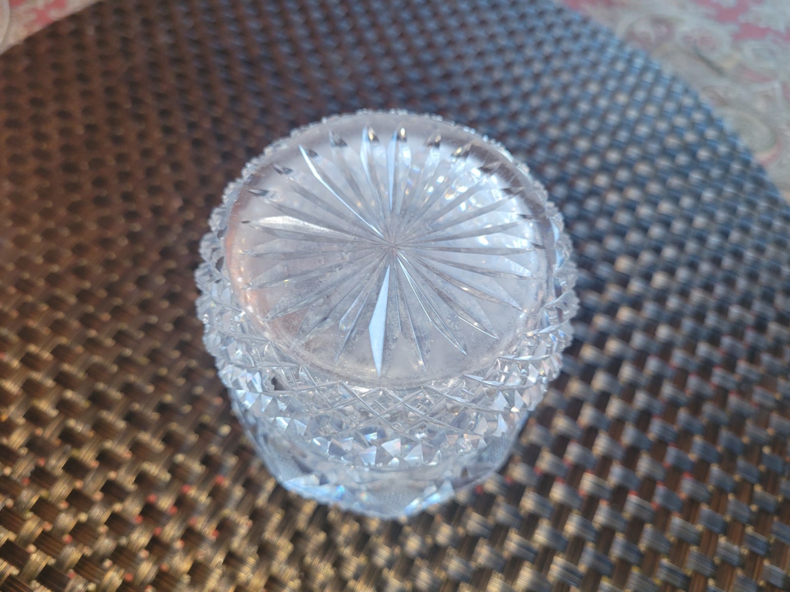 Large 6.5” Antique Gorham Sterling Silver Cut Crystal Perfume Cologne Bottle