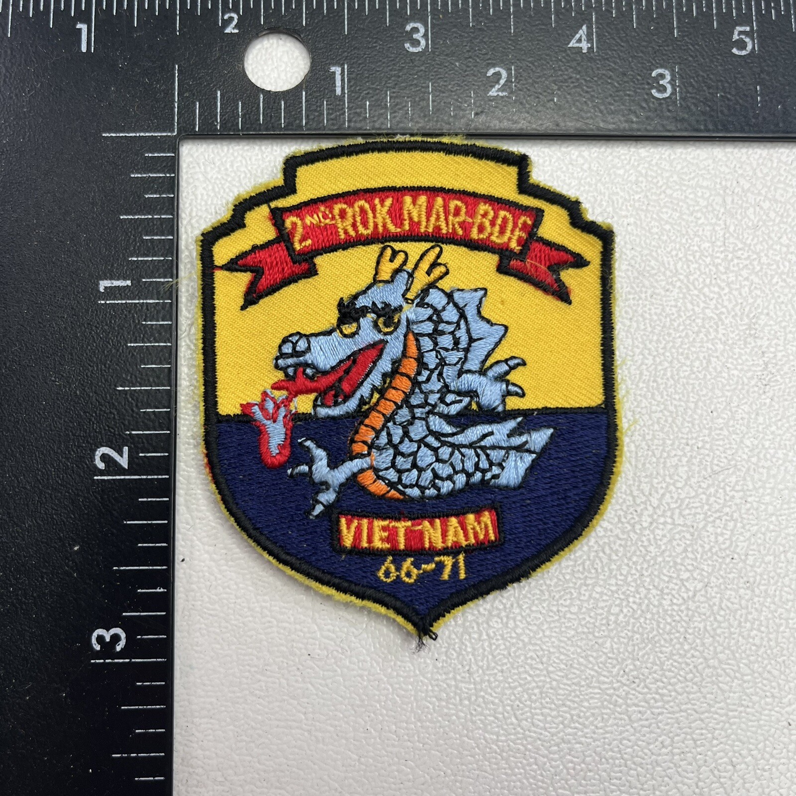 Military 2ND ROK REPUBLIC OF KOREA VIETNAM 1966-71 COMMERATIVE MARINE Patch 48a1