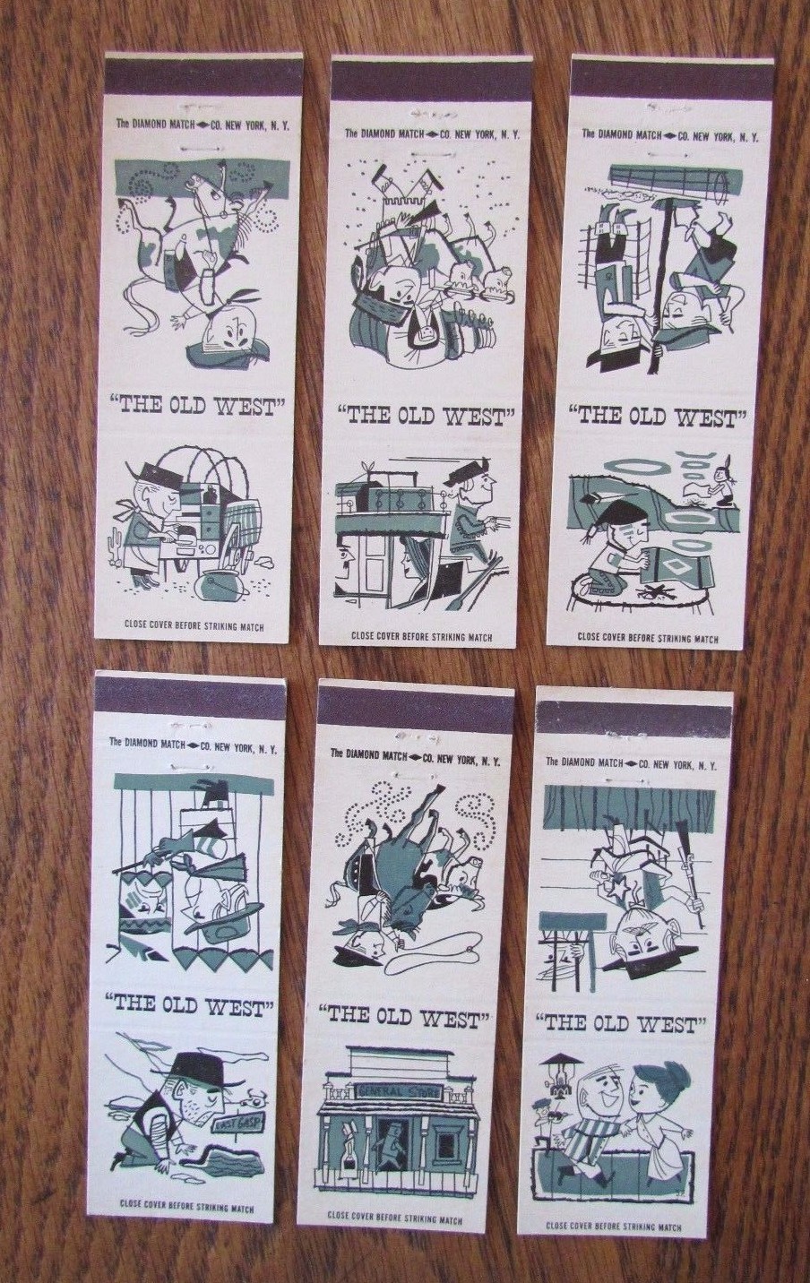 1960s COMPLETE SET OF 6: OLD WEST (COWBOYS) -L20