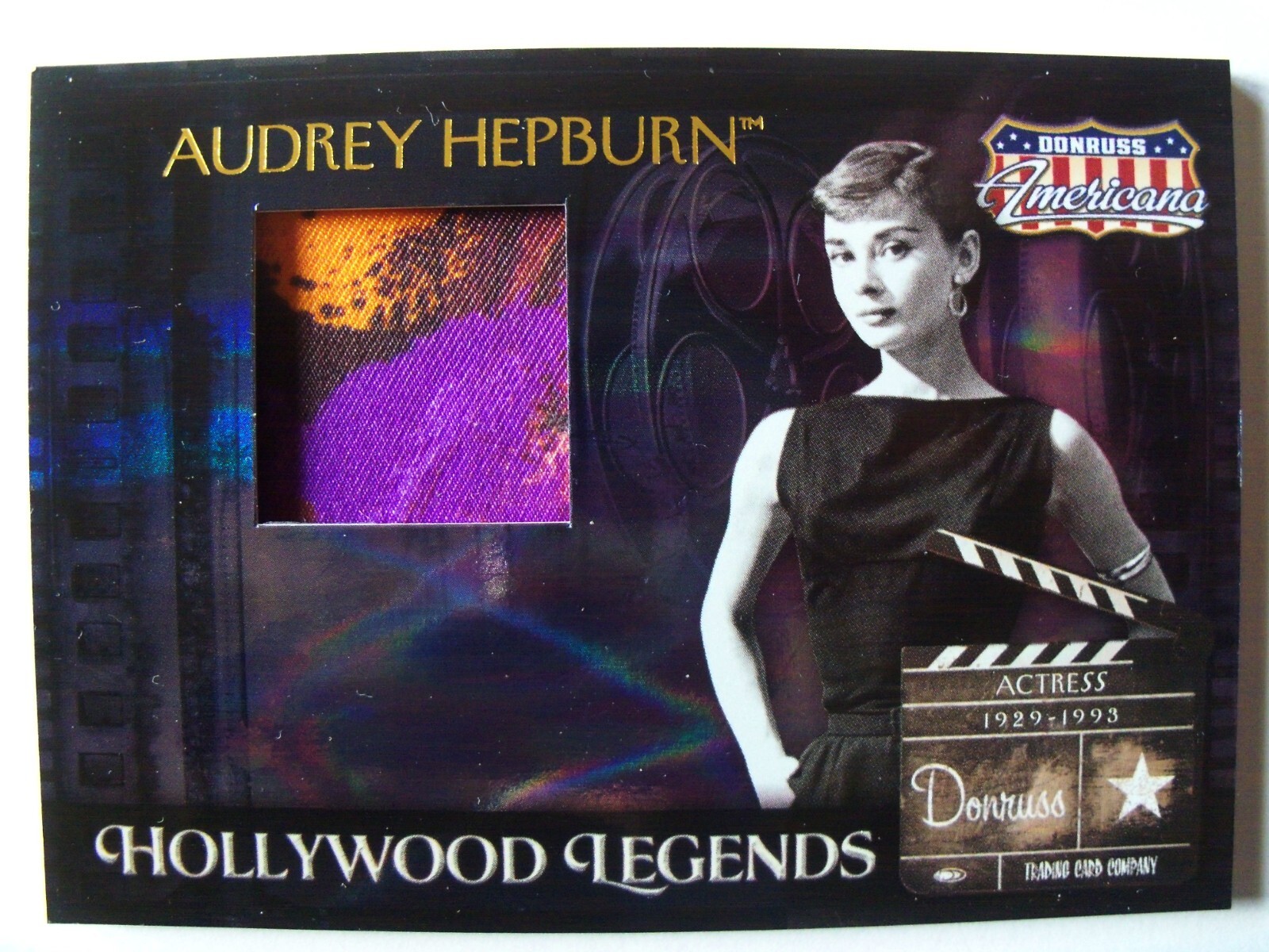 AUDREY HEPBURN 2007 Donruss Americana Memorabilia Material Relic #102/325