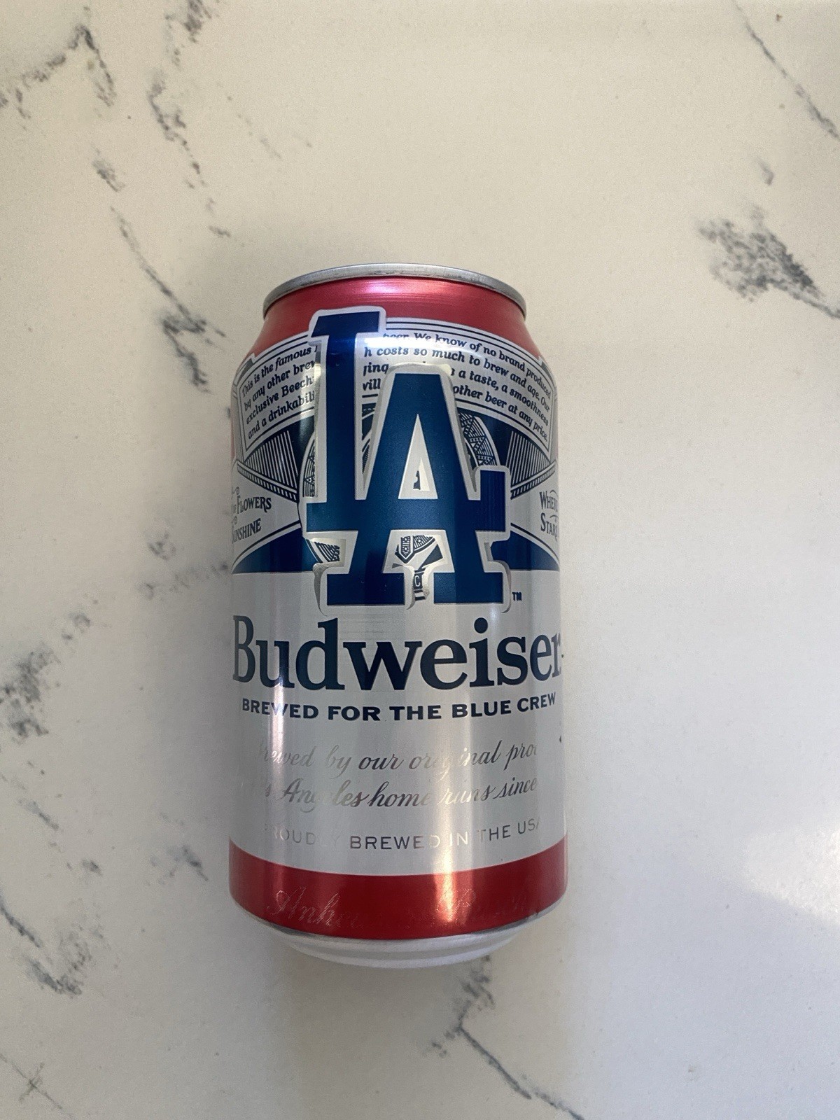 Los Angeles Dodgers Budweiser 2025 Can LA Dodgers Bud Can Emptied from Bottom