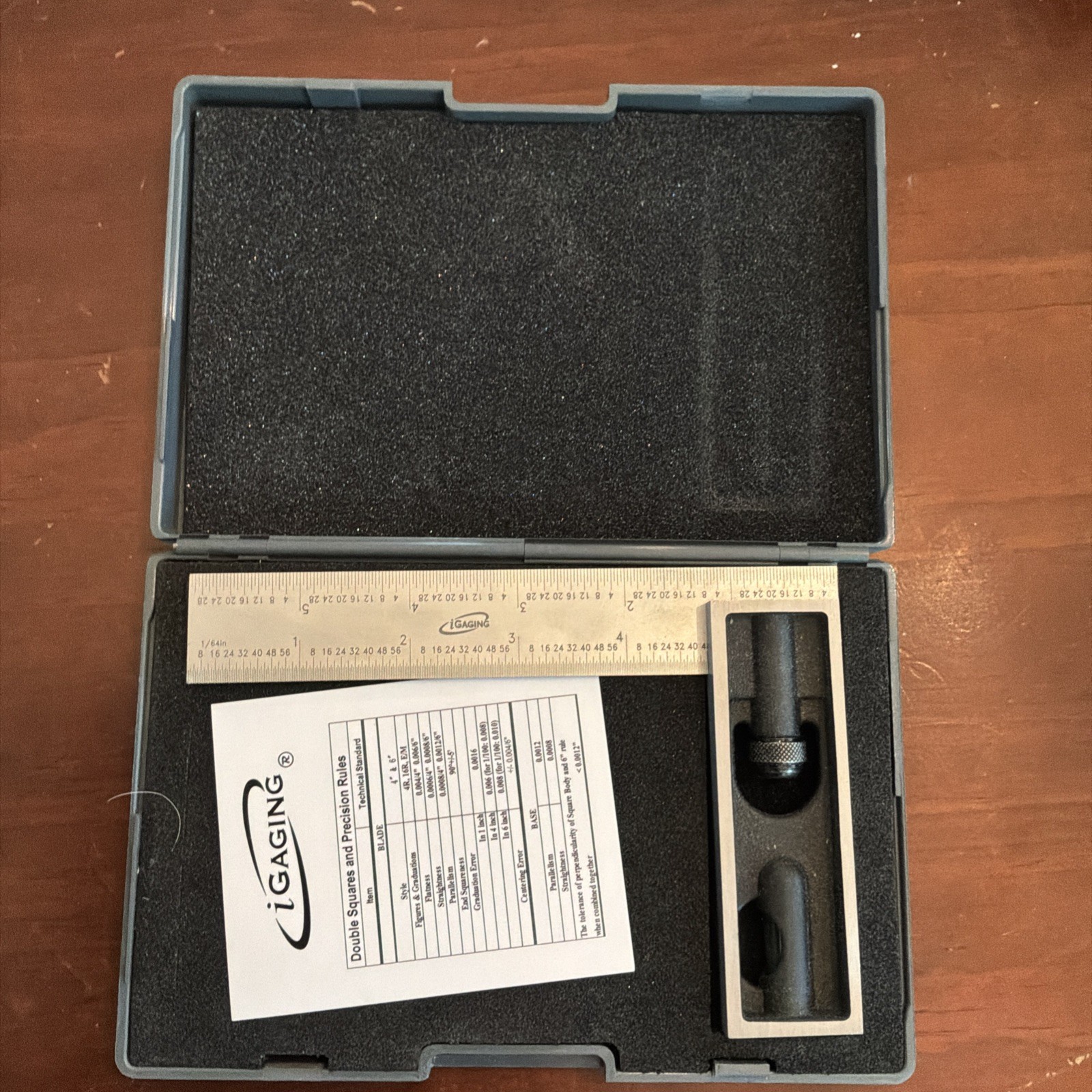 iGaging Double Square 6″ In Plastic Case