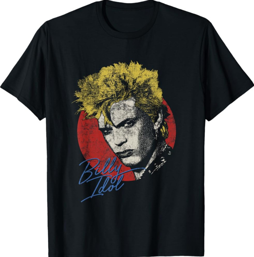 Signature Billy Idol Singer all size Black Unisex Cotton t-shirt men women 1VT21