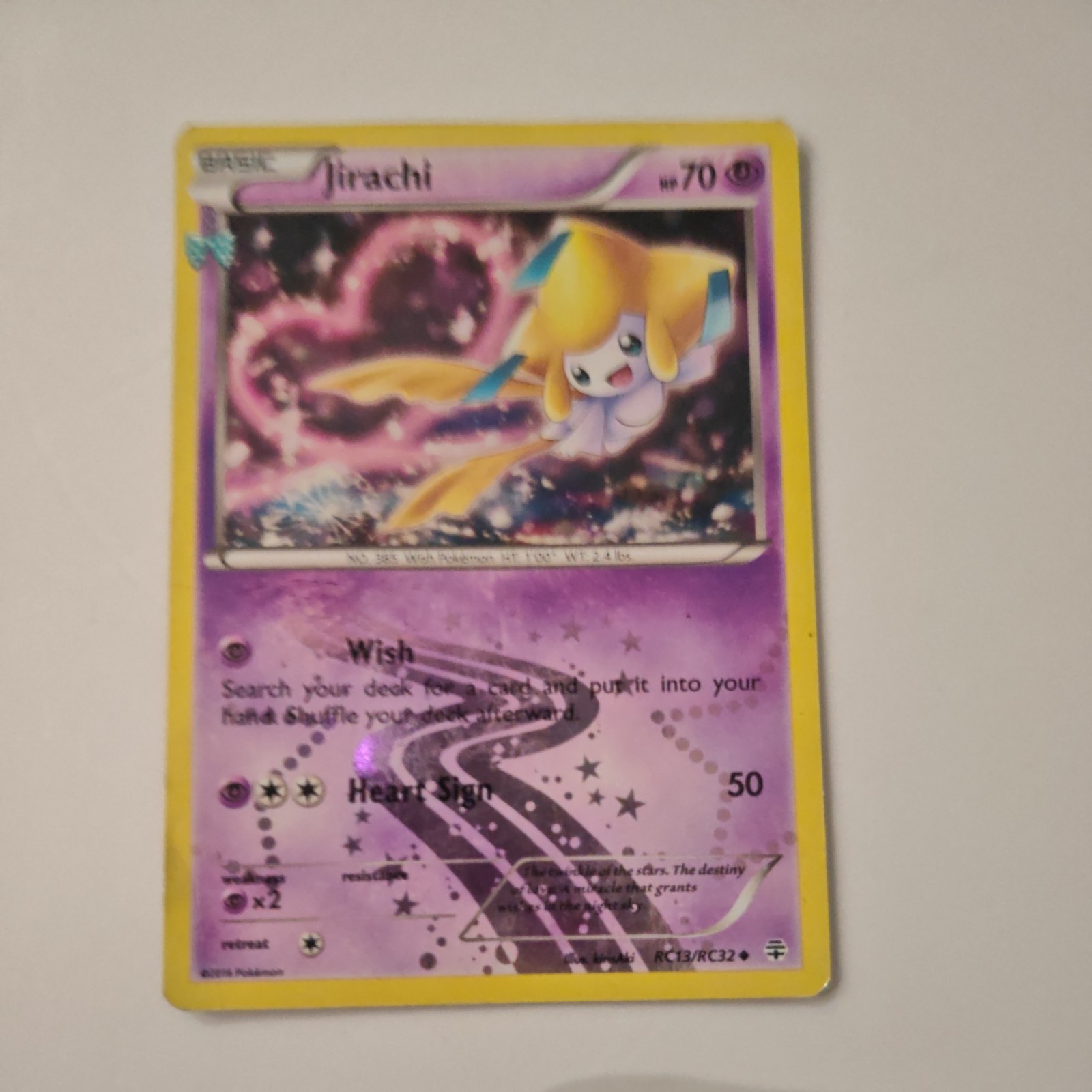 Jirachi Holo Pokémon Generations Card Sleeved Excellent Condition
