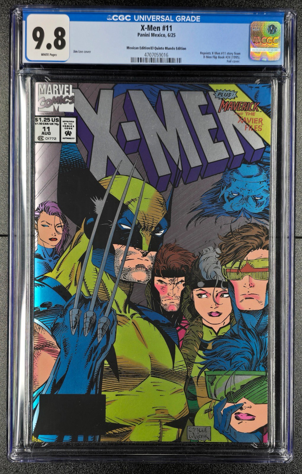 X-Men #11 (2025) CGC 9.8 | Panini Mexico – Marvel | Jim Lee Foil Cover Ltd 1000