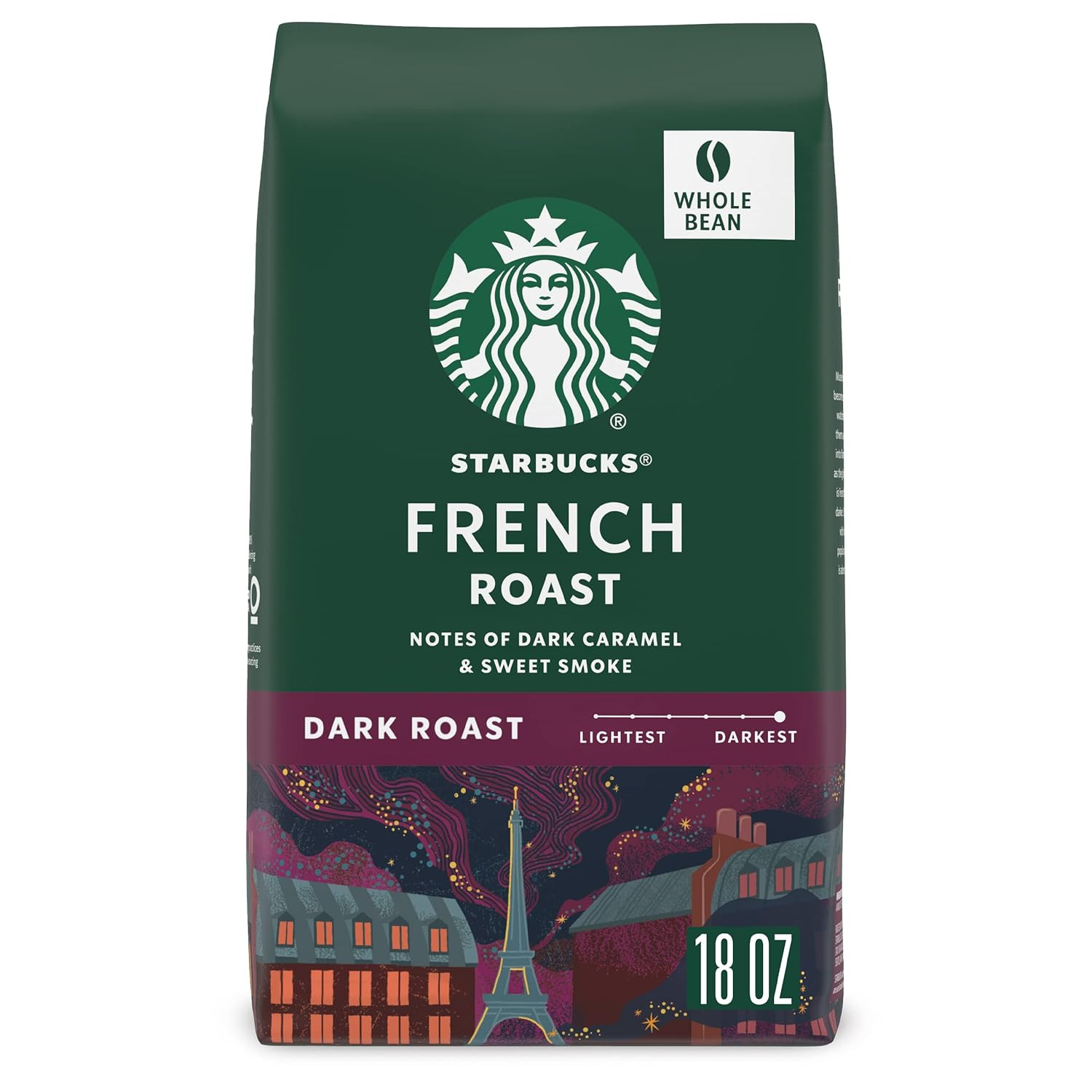 Whole Bean Coffee, Dark Roast Coffee, French Roast, 100% Arabica, 1 Bag (28 Oz)