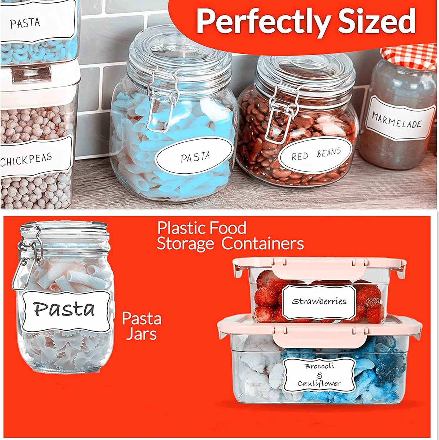 Removable Freezer Labels for Jars Easy Peel Off – Frozen Storage Labels That L