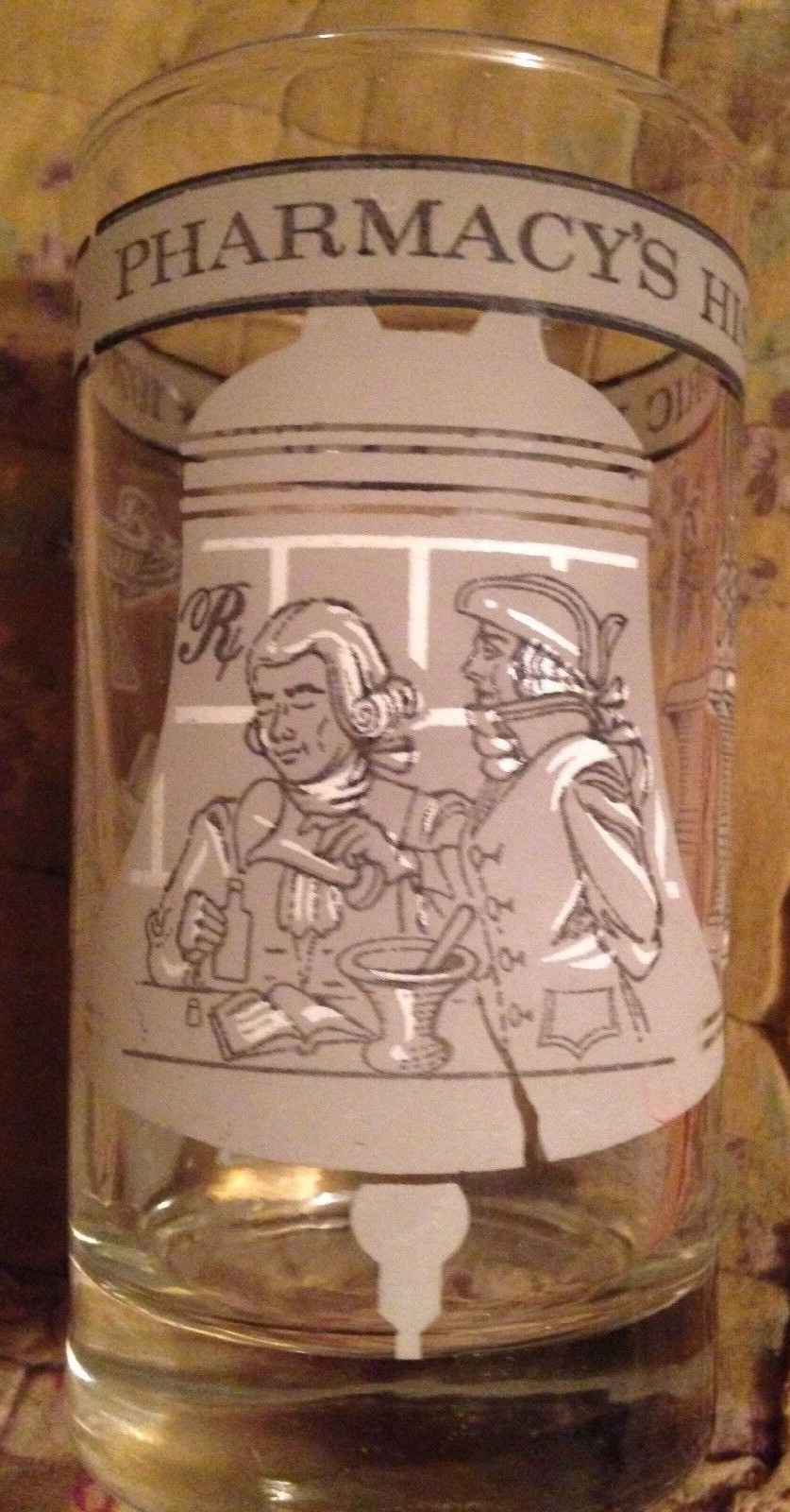 1976 Libbey Pharmacy’s Historic Role Bicentennial Highball Glass – Vintage