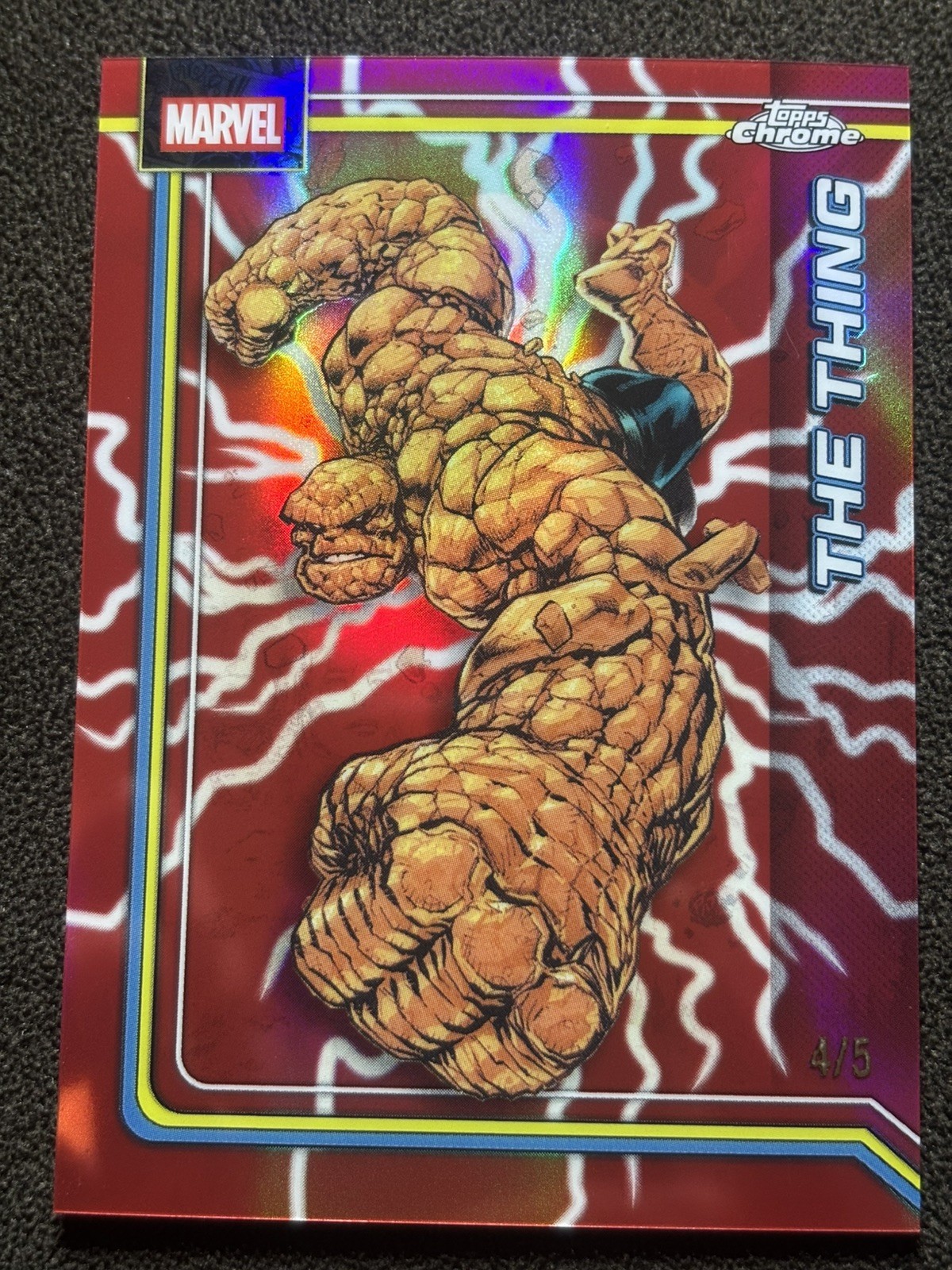 2026 Topps Chrome Marvel Comic The Thing #175 Red Storm Refractor /5