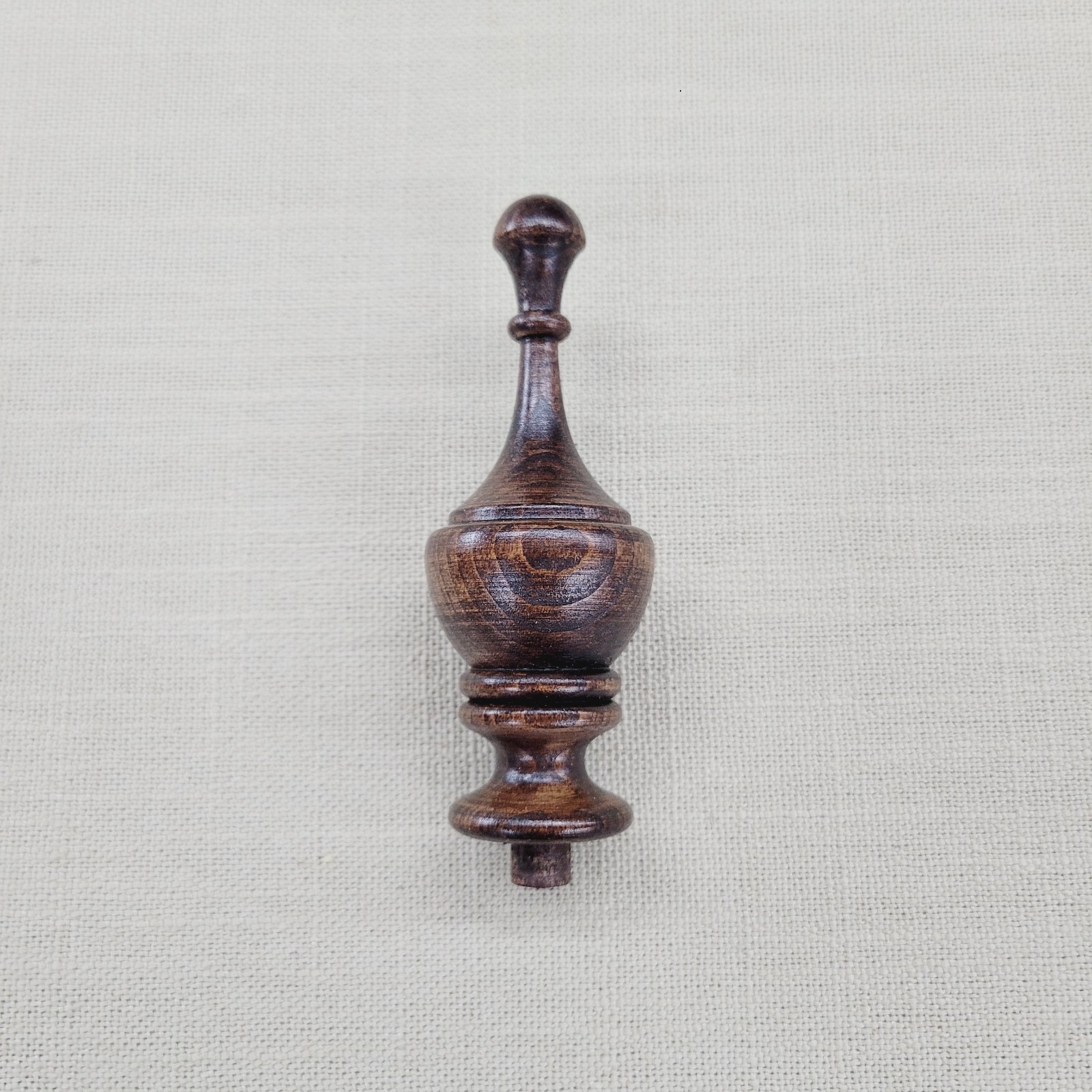 Delicate Wood Clock Finial 4″ Vintage Clock Part