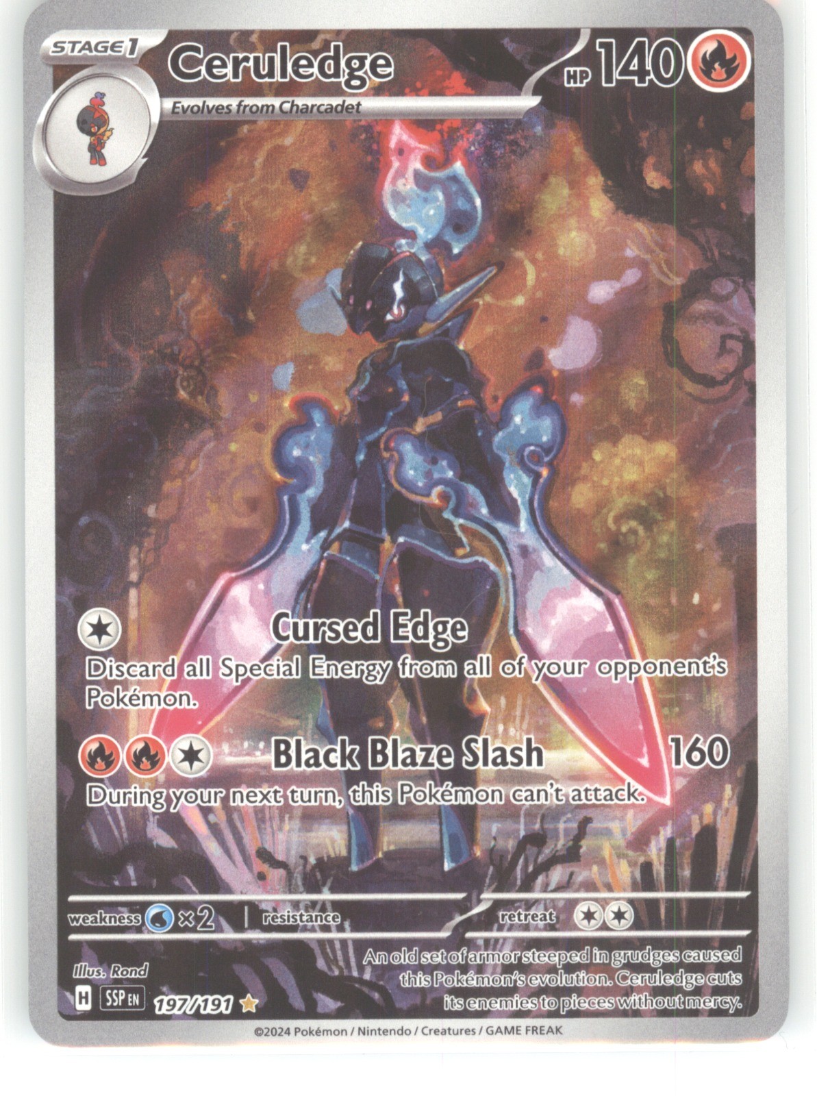 Ceruledge – Holo Illustration Rare Surging Sparks 197/191 NM