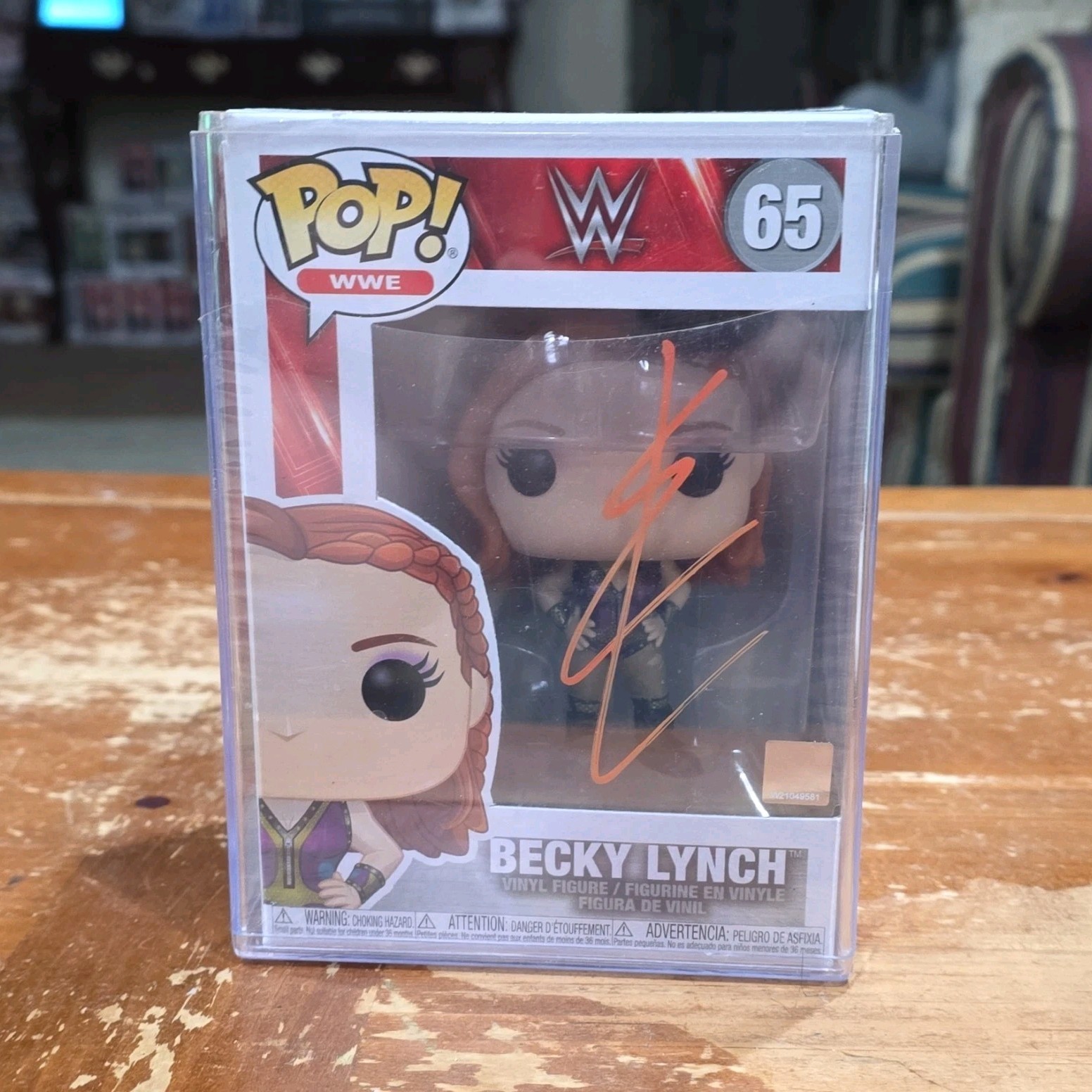 Funko Pop! WWE Becky Lynch #65 Vinyl Figure Autographed w/ Protector In Box