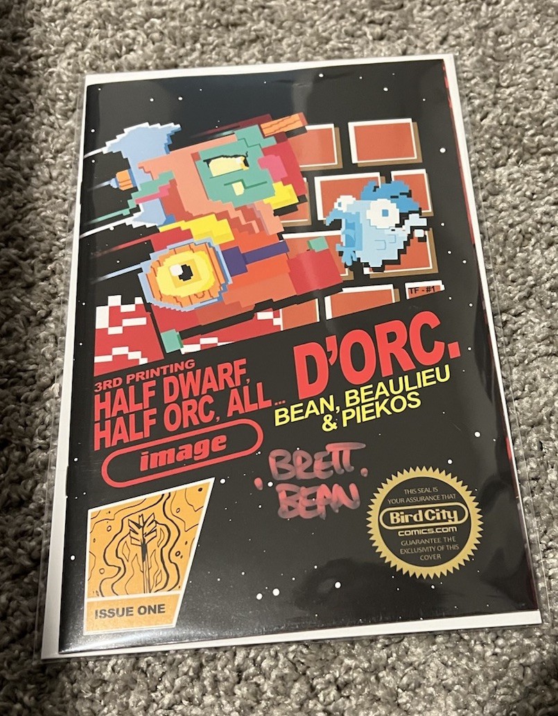 D’ORC #1 3rd Print SIGNED Brett Bean 8-bit Super Mario Homage Forstner Dorc