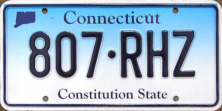 CONNECTICUT License Plate (RANDOM PLATE#) SEE DESC