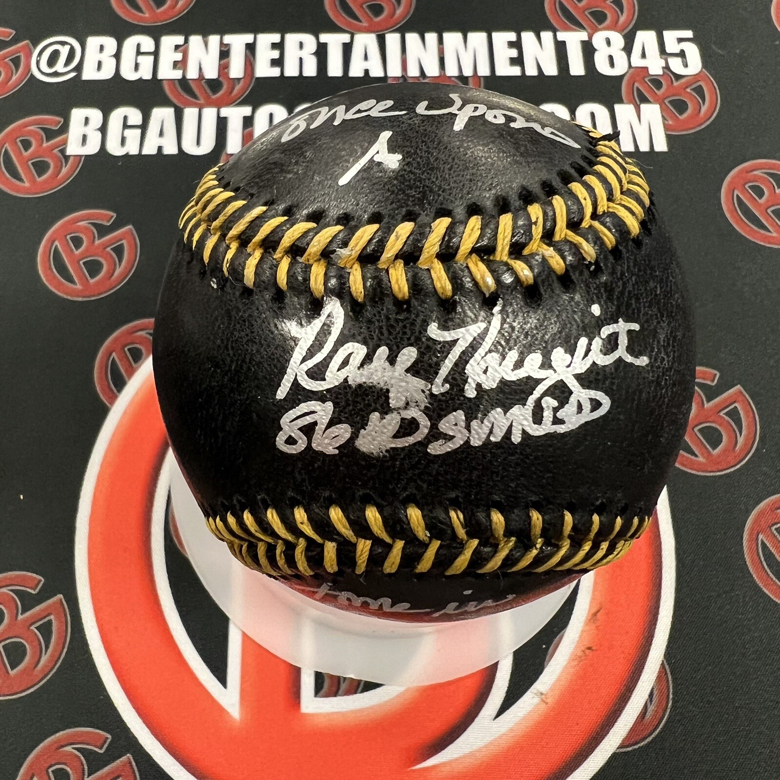 Ray Knight New York Mets Signed Black Leather Baseball Autographed Steiner CX