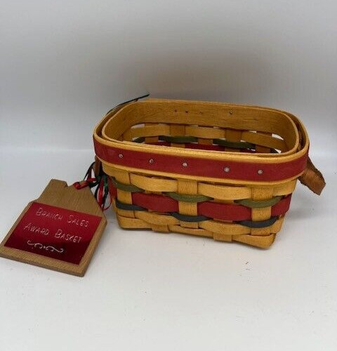 Longaberger 2000 Regional Sales Award Basket & Branch Sales Award ~ VTG Signed
