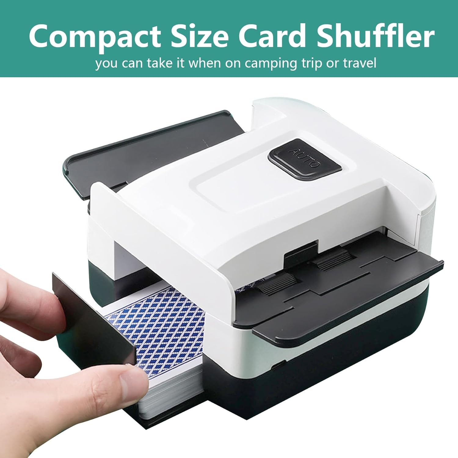 Automatic Card Shuffler Rechargeable Playing Cards for UNO,Skip-Bo,Pokemon,Phase