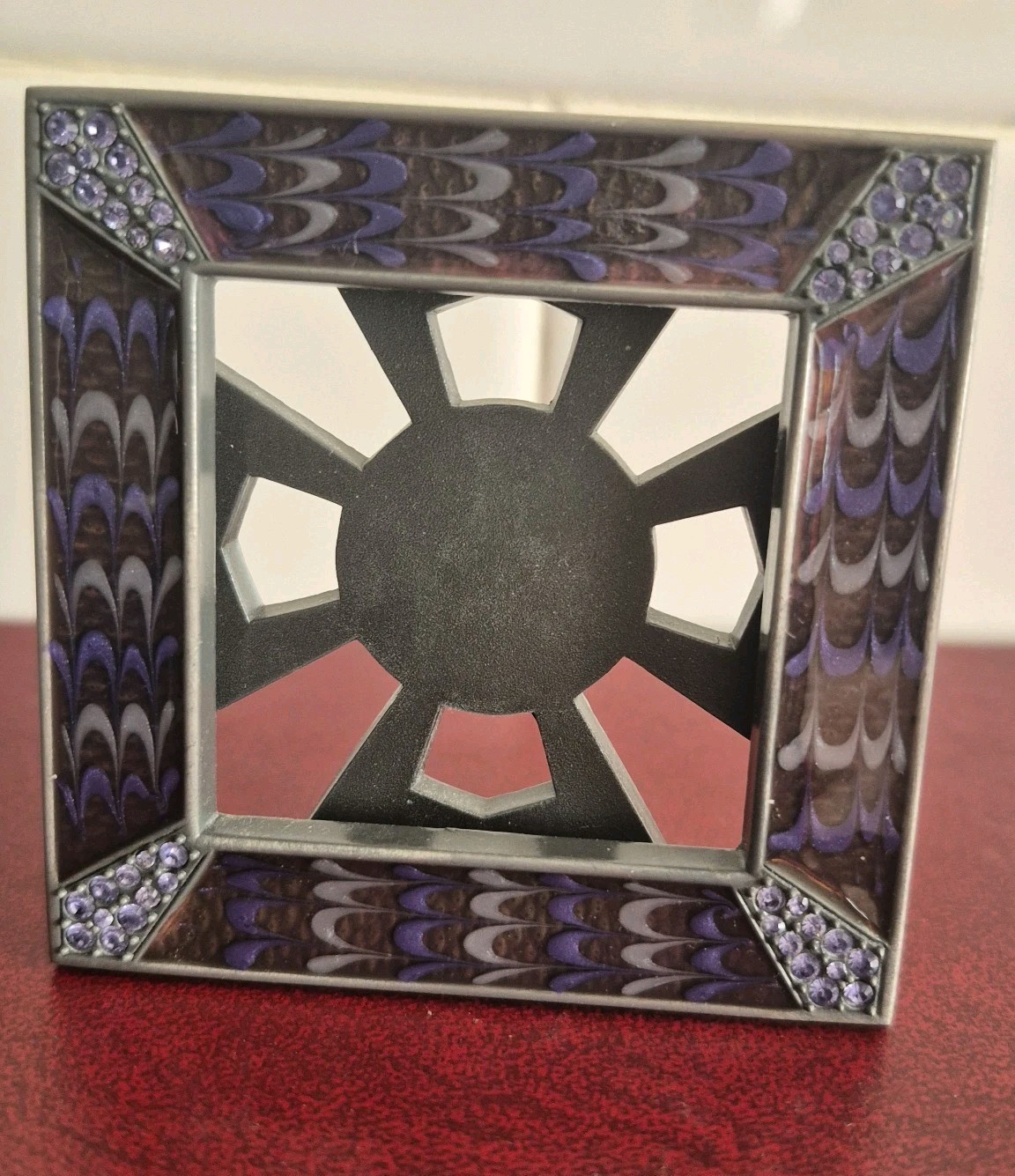 JAY STRONGWATER LELAND PURPLE SQUARE FRAME SWAROVSKI