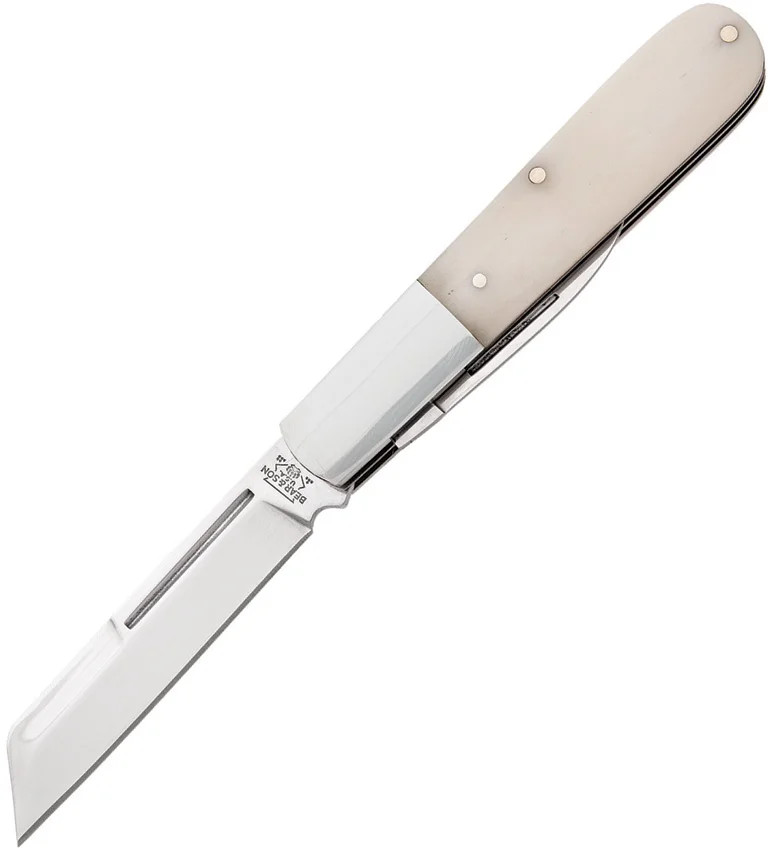 Bear & Son Large Barlow Knife White Bone Handle 3.5 Inch Blade USA Made BCWSB280