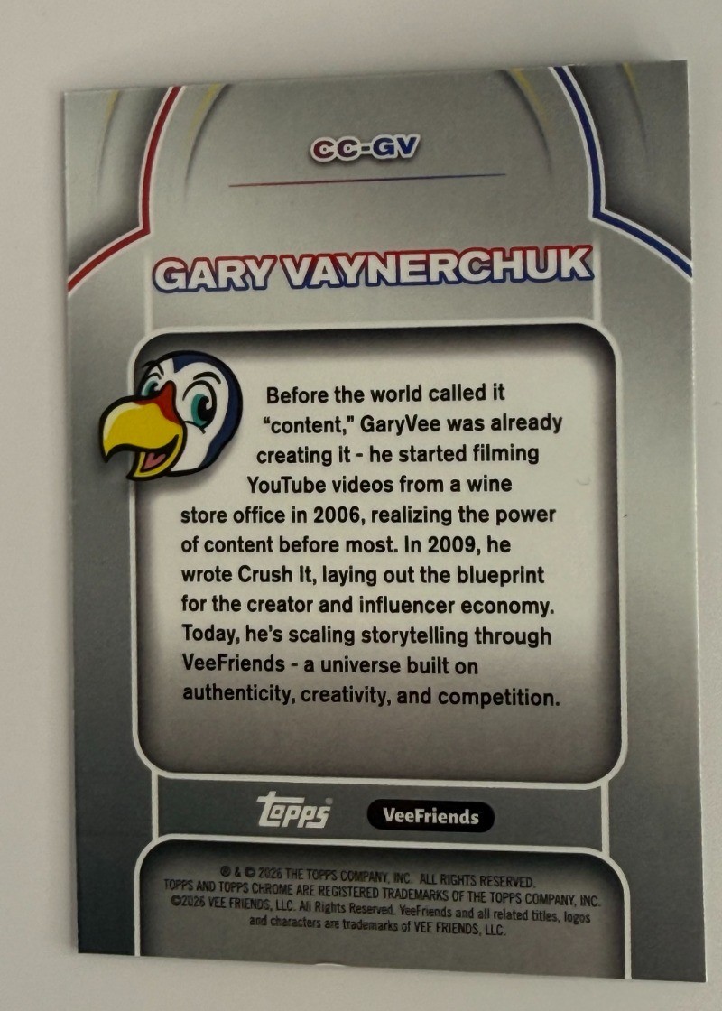 GARY VAYNERCHUK – Topps Chrome VeeFriends – #CC-GV – DCM 10 – Gem Mint