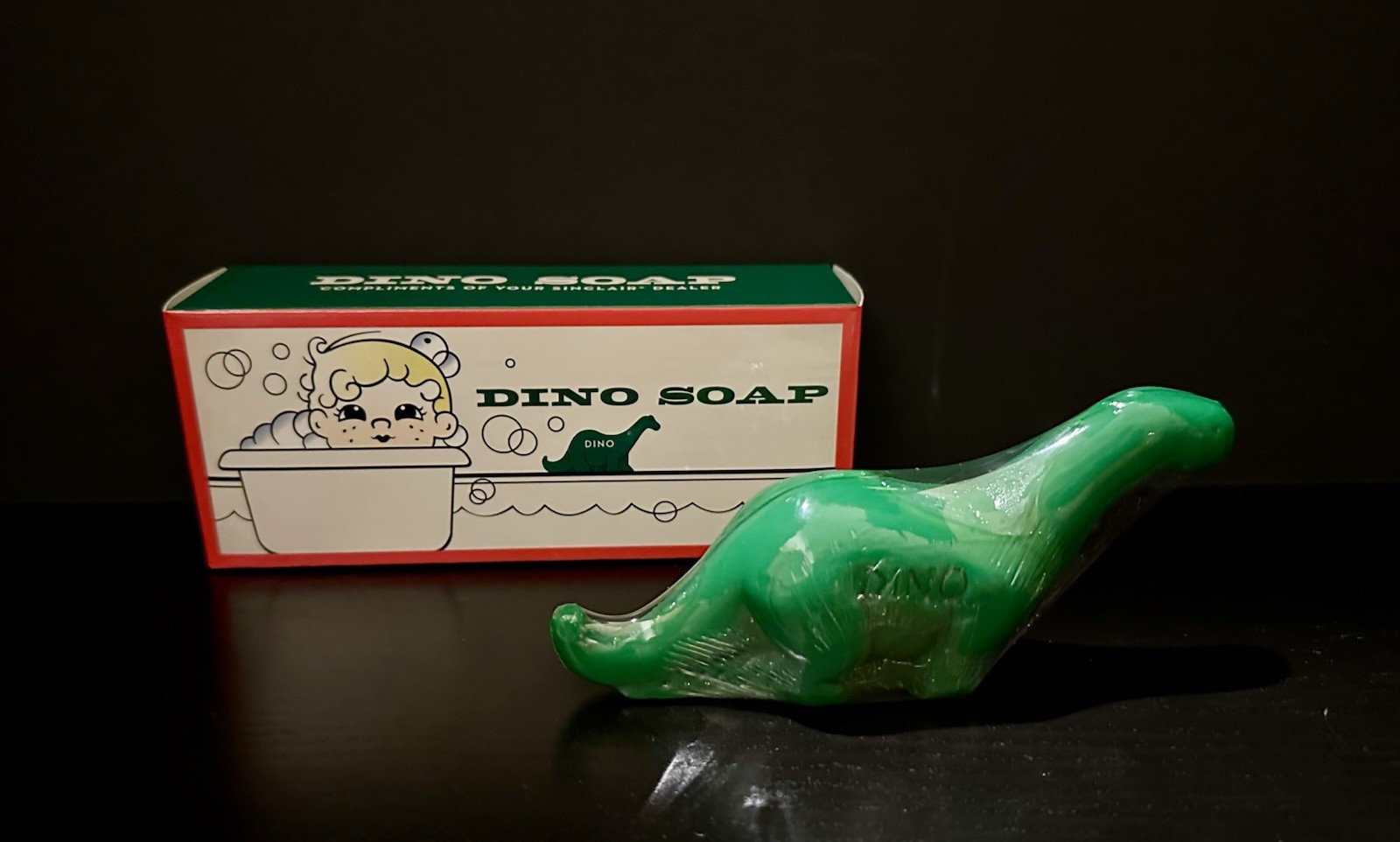 Sinclair Dino Soap – Brontosaurus – Green Dinosaur Soap – New