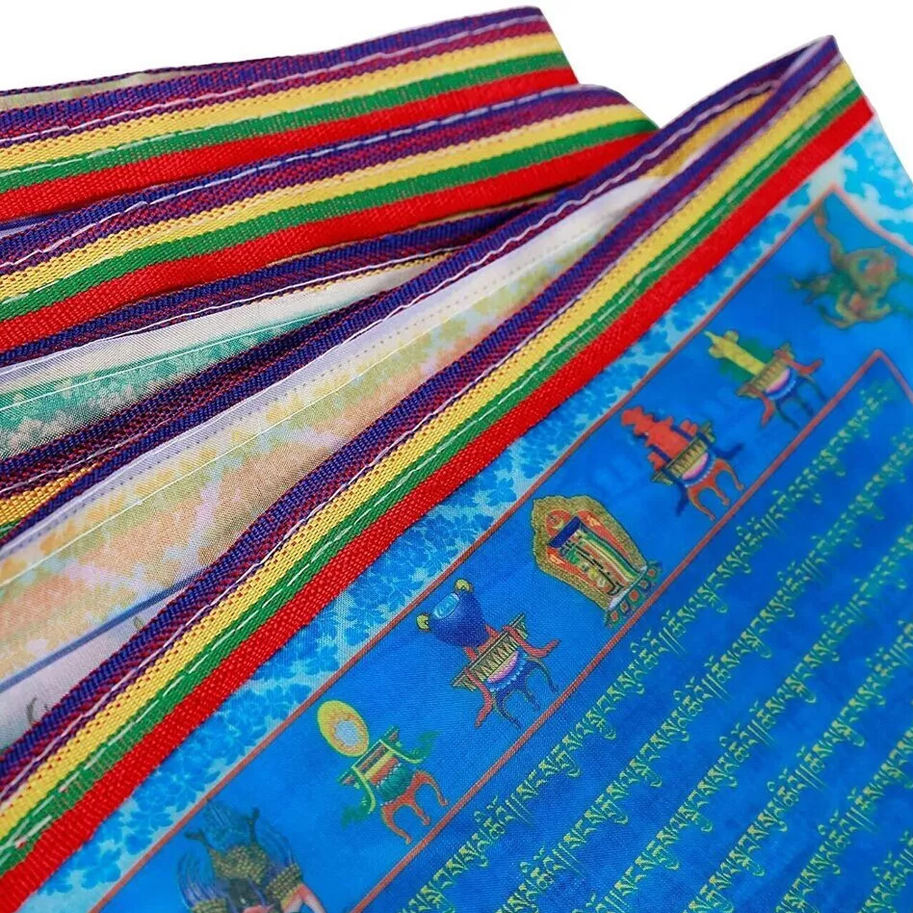 20Pc Tibetan Buddhist Prayer Flags Outdoor Meditation Five Elements 11×14 Inches