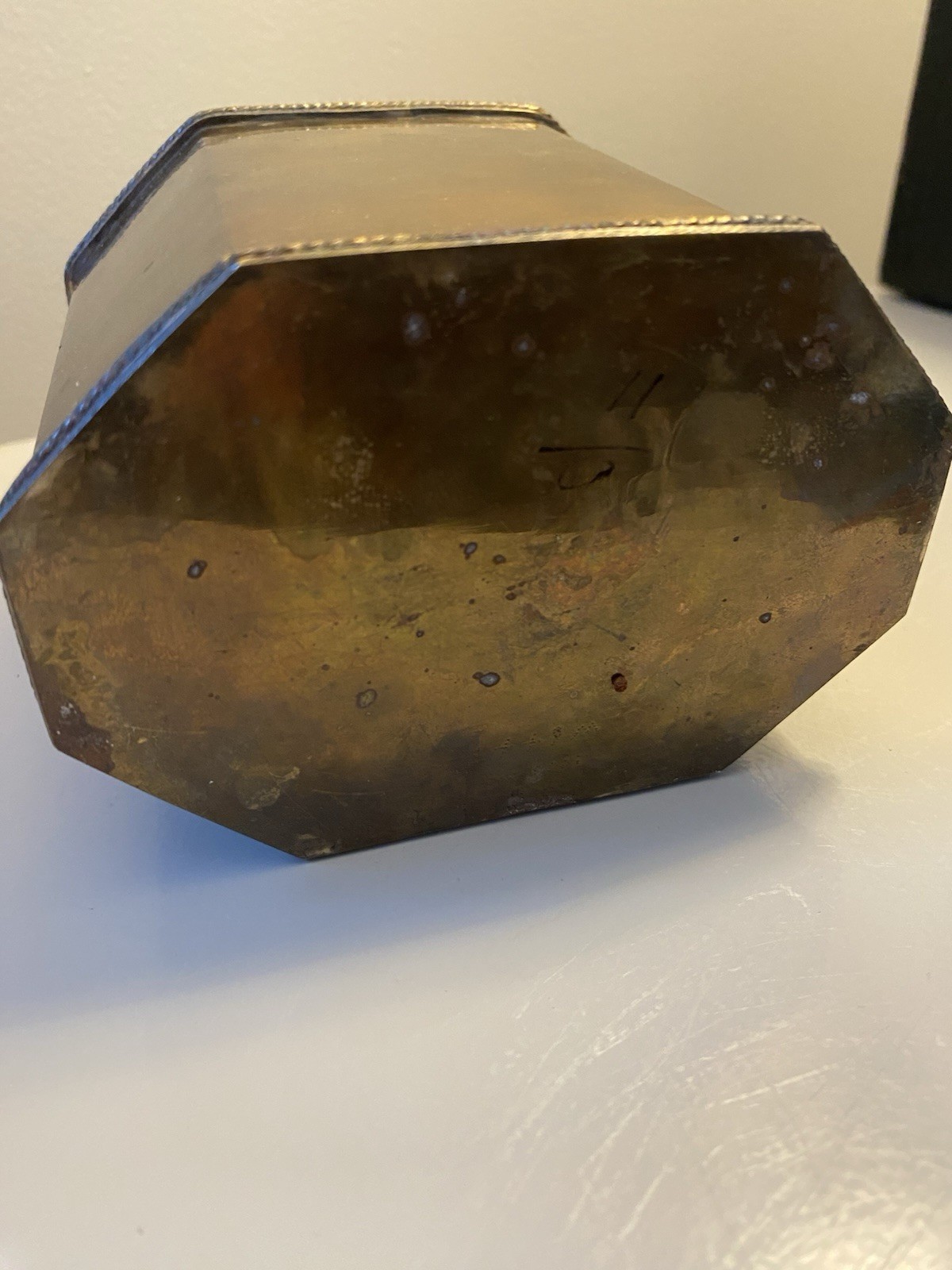 Antique Brass Tea Caddy
