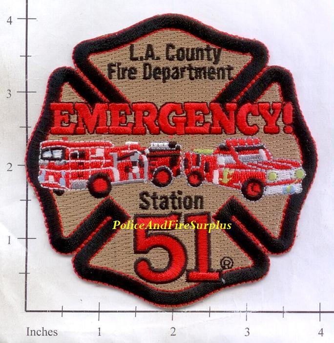 California – Los Angeles County Station 51 CA Fire Dept Patch – Sqaud 51