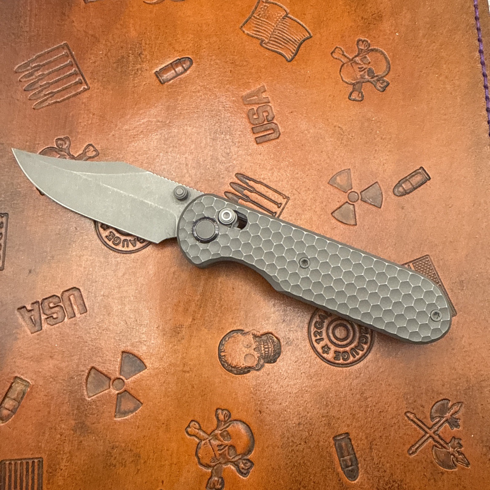 GEO Knife-M390 Bowie Blade – Slide Lock Dama Pivot Ring