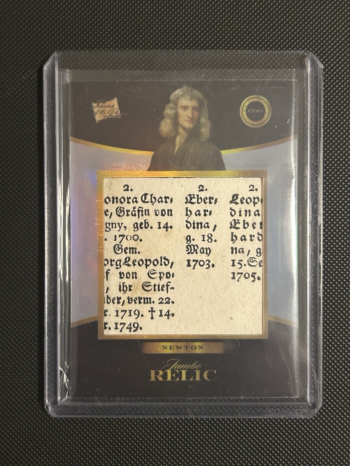Newton Jumbo Relic History Relic Non-Sport Trading Card German Card Stock Paper