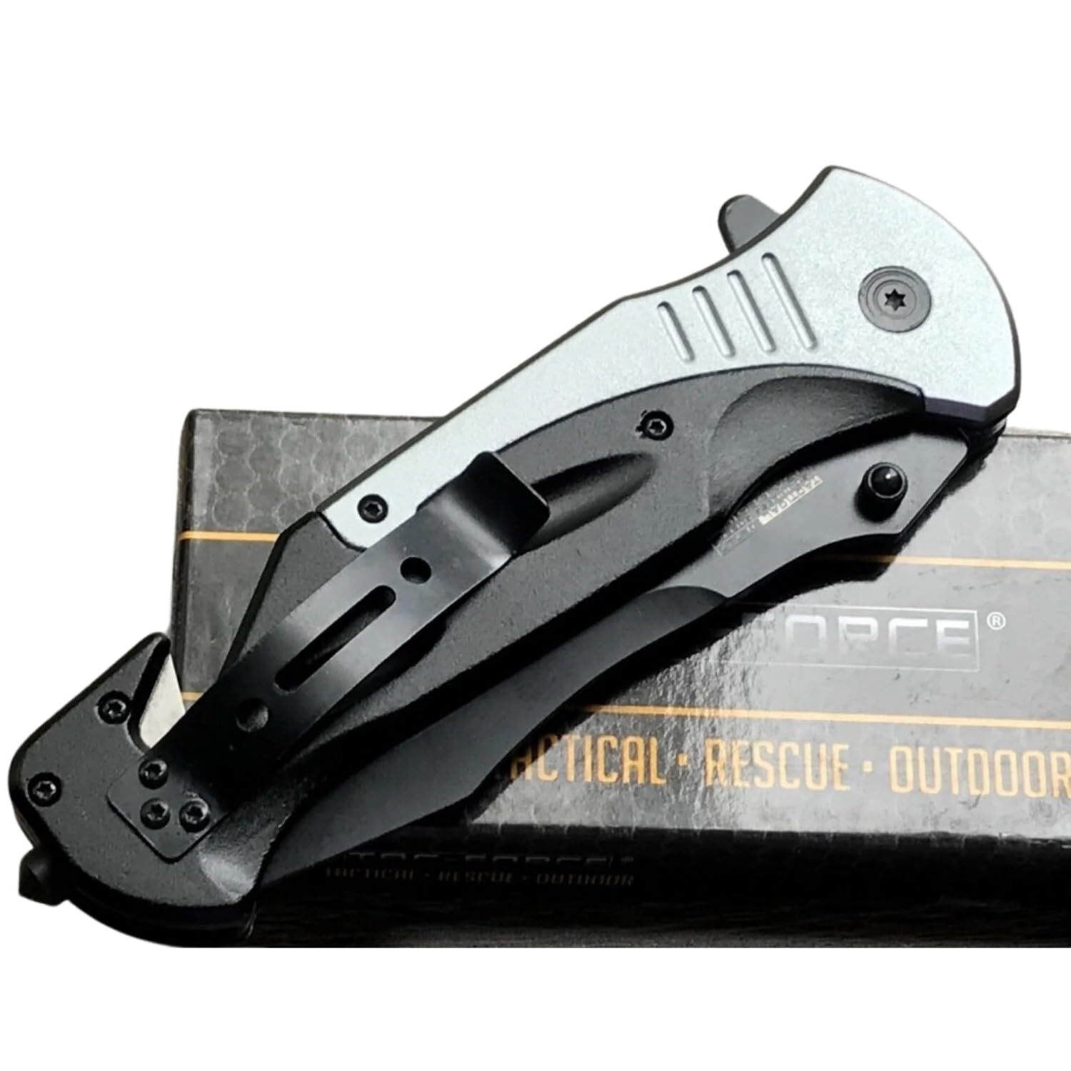 Tac-force Extra Large Grey Folding Blade Pocket Knife 10.5-inch