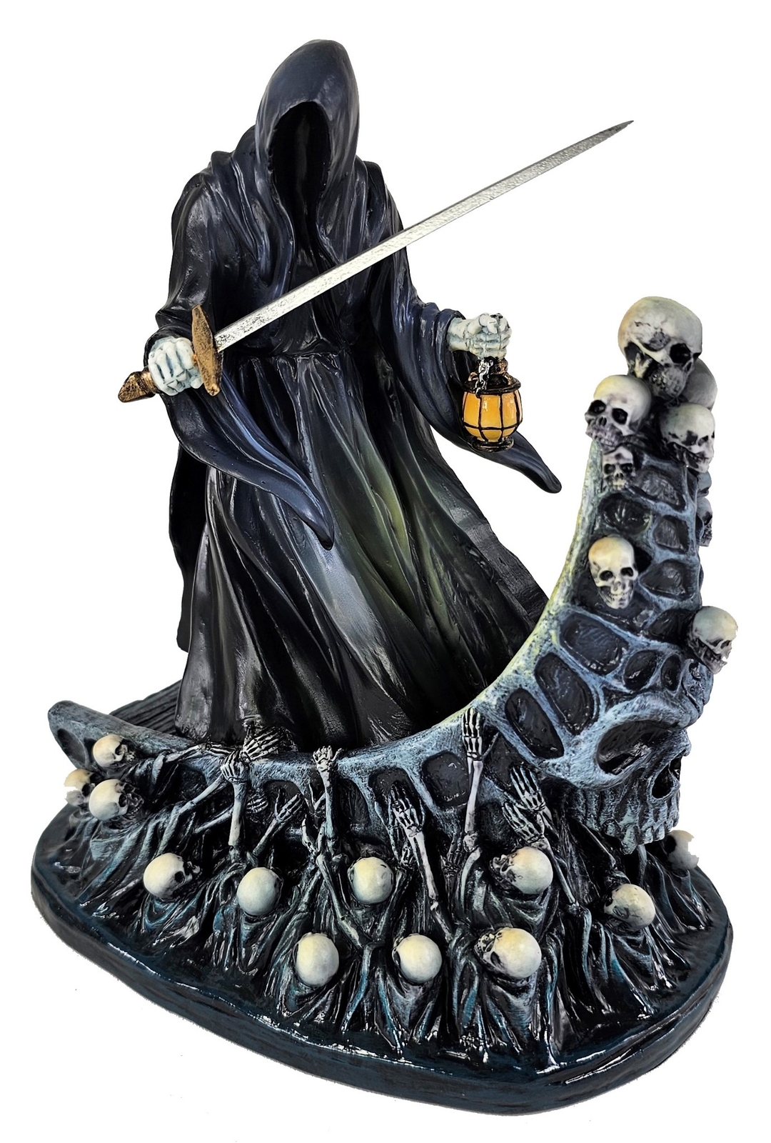 7 1/2″ Charon Greek Ferryman of Damned Reaper Gothic Statue Multi Color