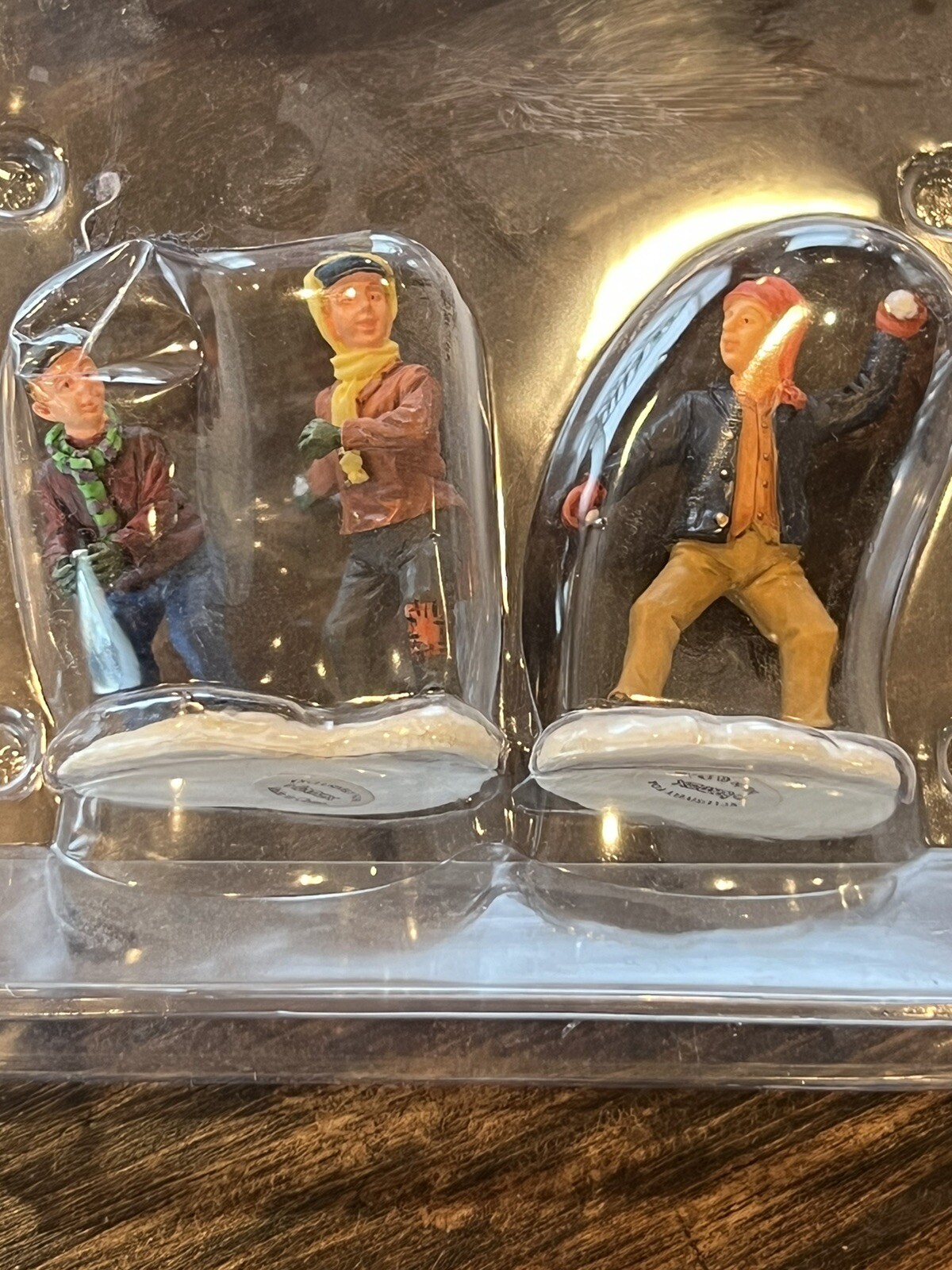 Lemax Snowball Fight Figure Dodgeball Vintage Christmas Village NWT Figures