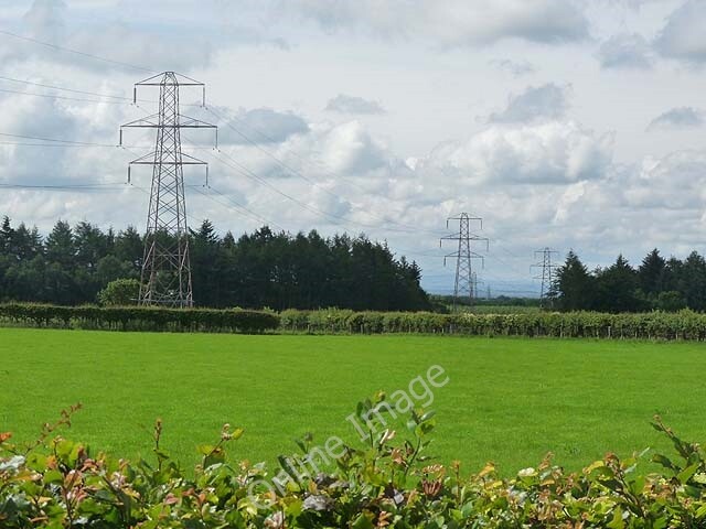 Photo 6×4 Power lines and Scot’s Dike Carwinley The "Debatable Lands c2011