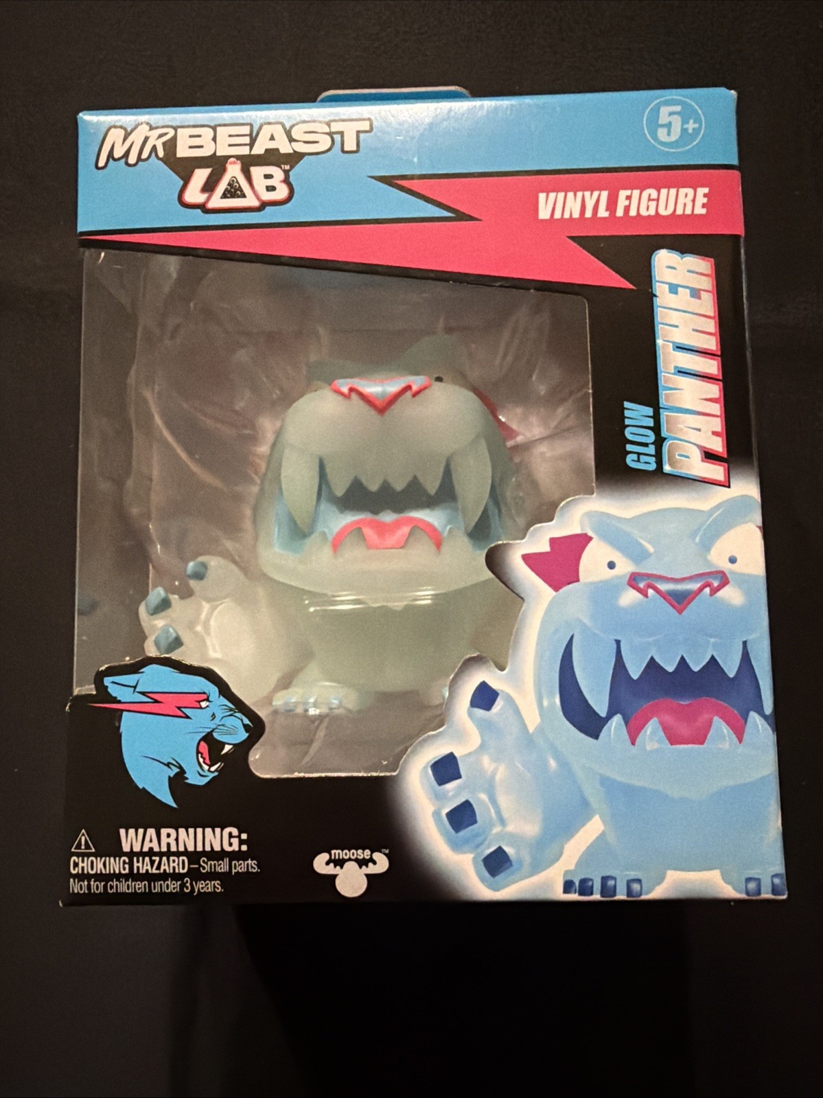 Moose Mr Beast Lab GLOW Panther Vinyl Figure-NEW 🤪