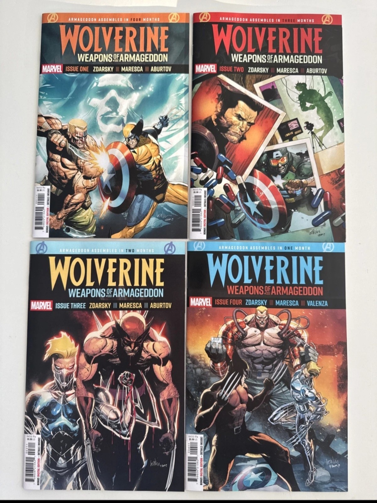 Wolverine: Weapons of Armageddon #1-4 Cover A Complete Set Zdarsky Maresca